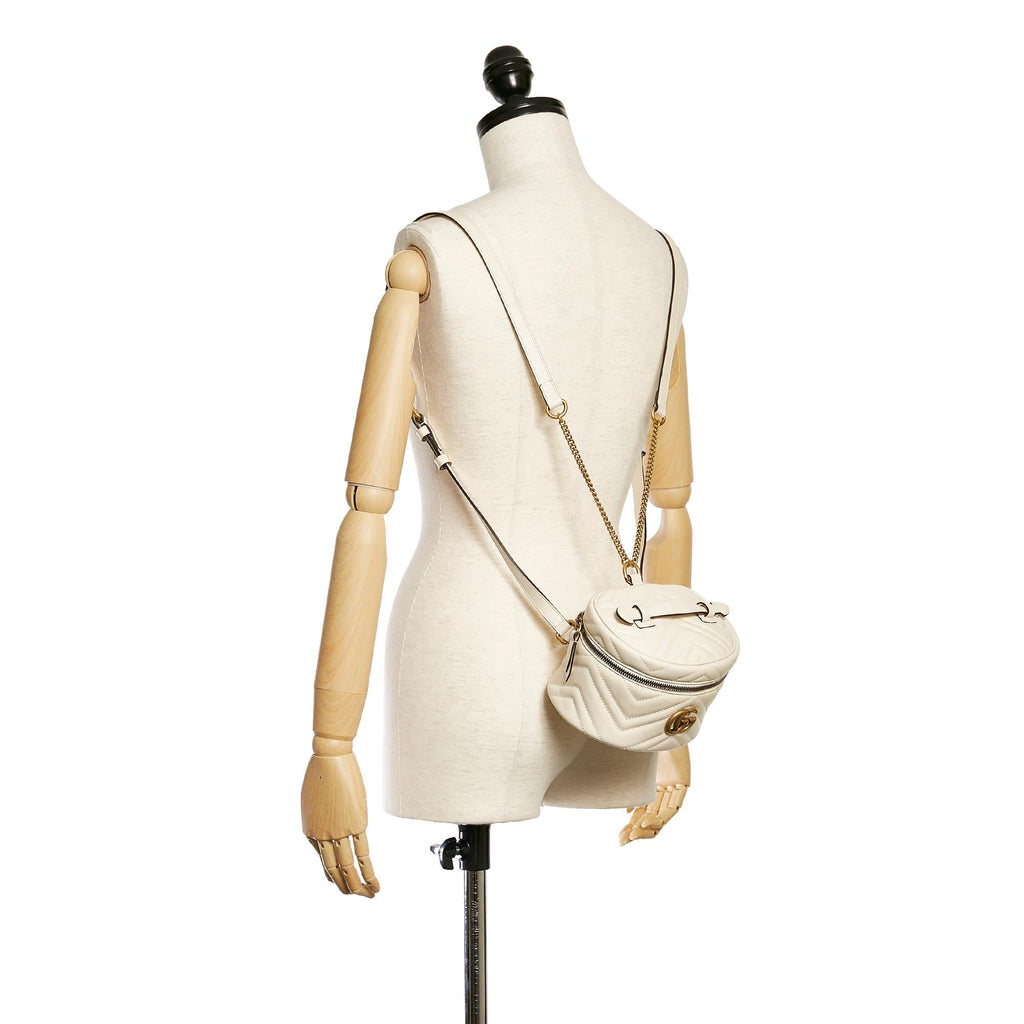 Gucci Gucci Marmont Leather Round Backpack (SHG-28597)
