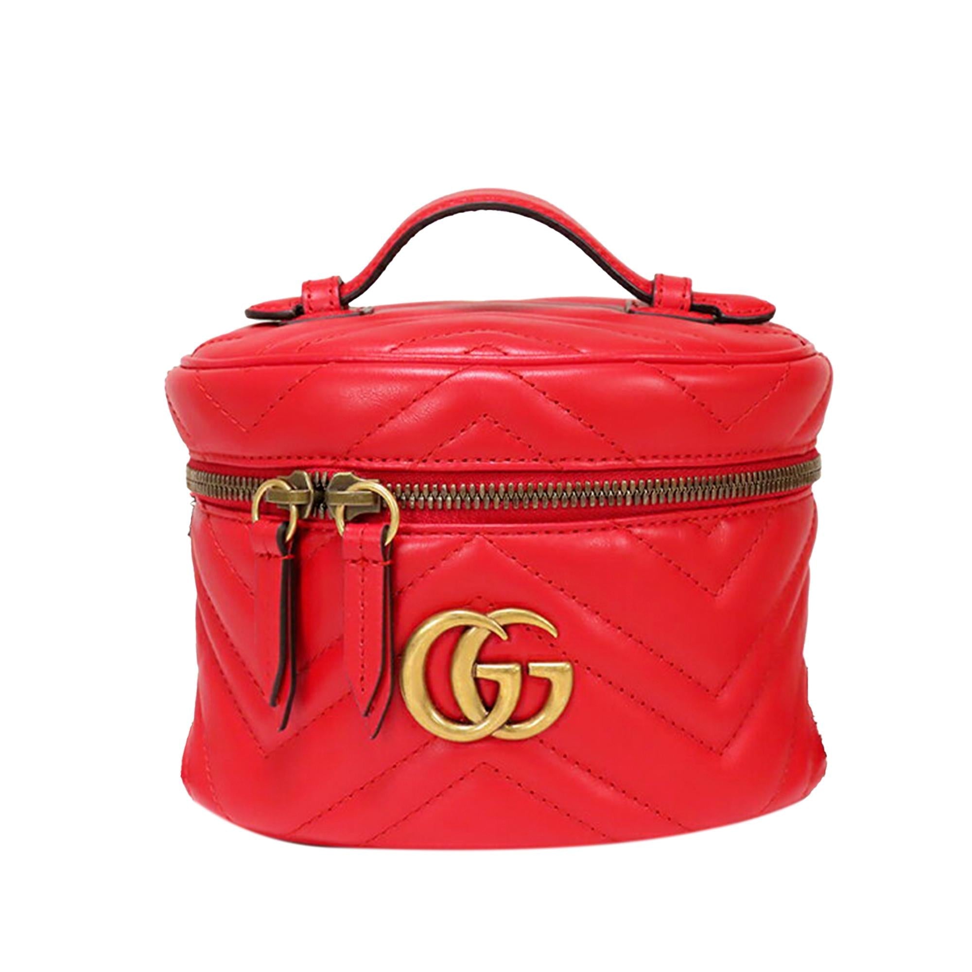 Gucci Gucci Marmont Leather Round Backpack (SHG-33104)