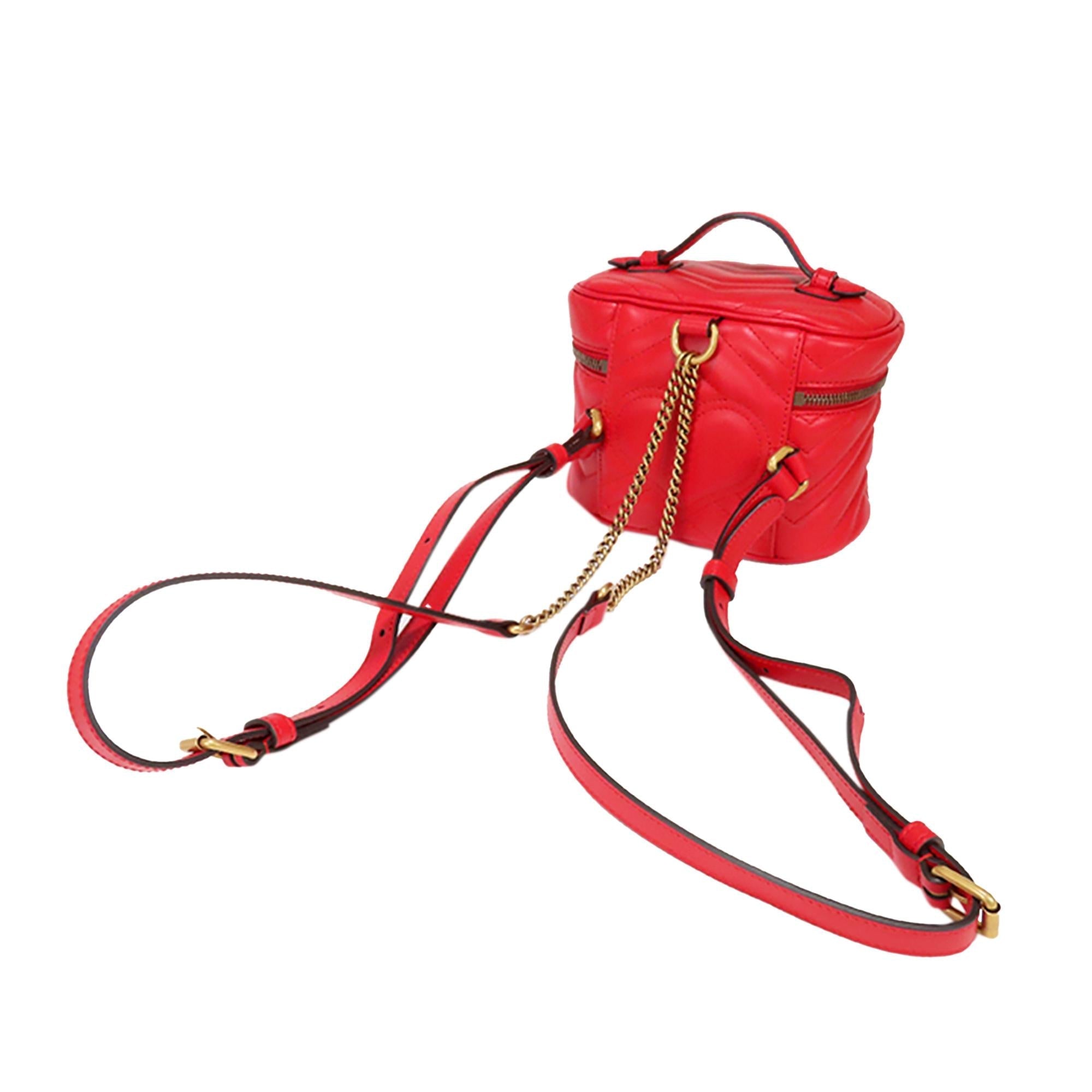 Gucci Gucci Marmont Leather Round Backpack (SHG-33104)