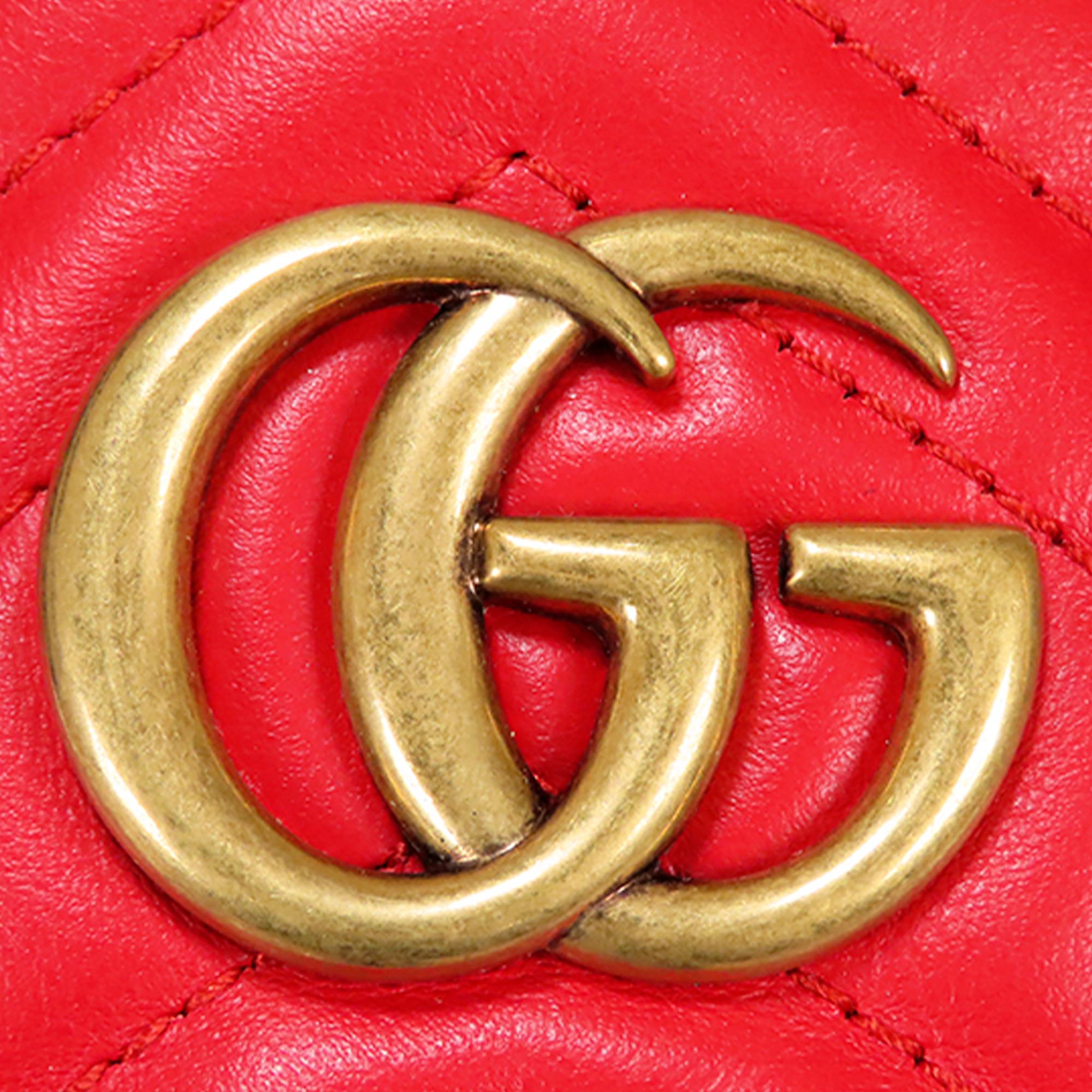 Gucci GG Marmont Leather Round Backpack (SHG-37614)