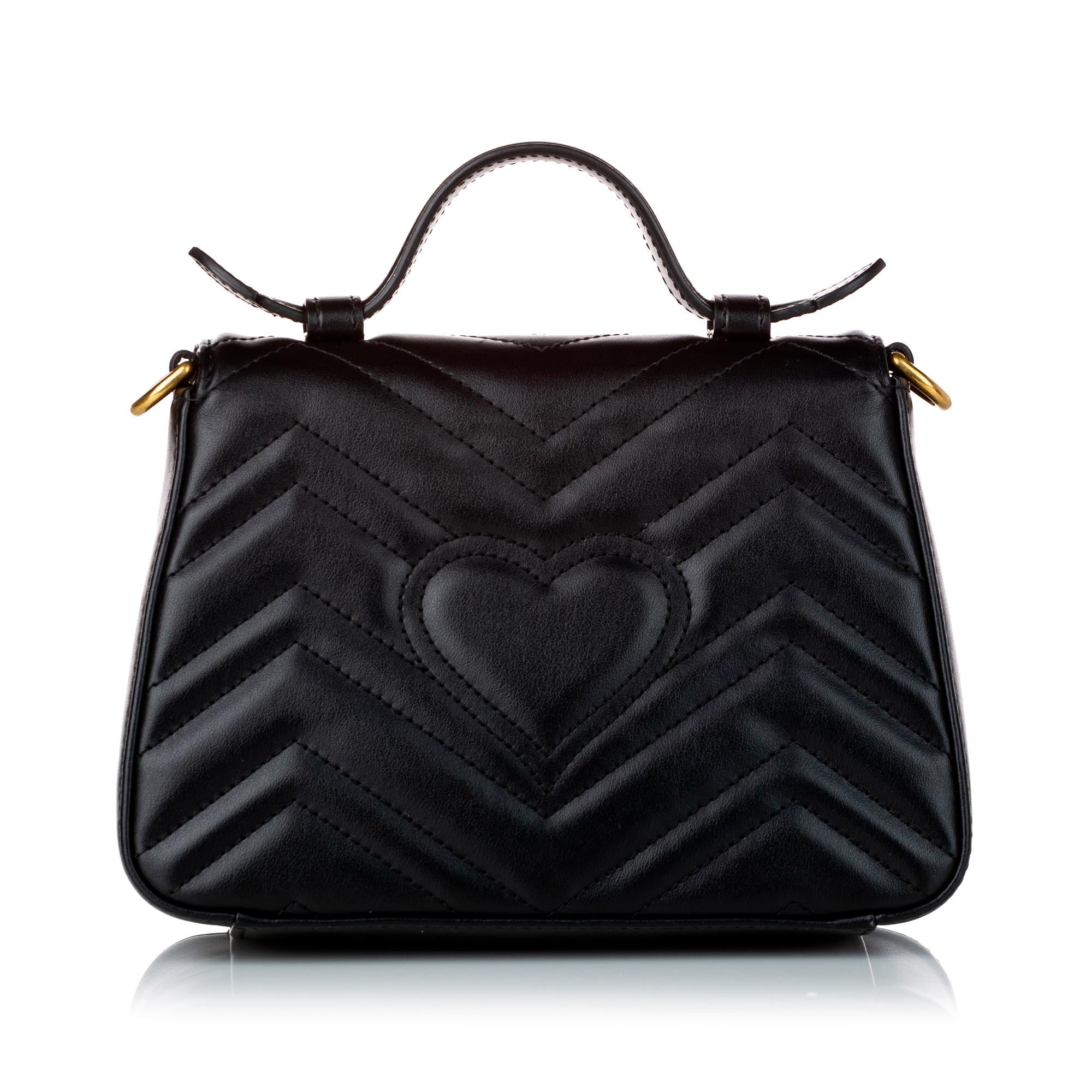 Gucci Gucci Marmont Leather Satchel (SHG-30460)
