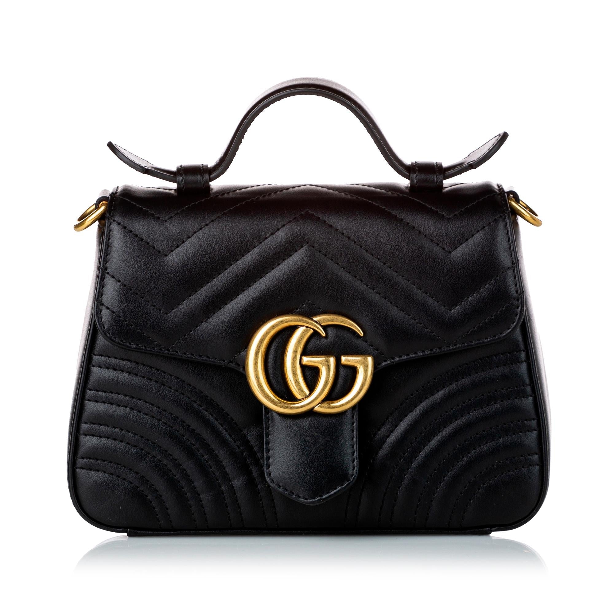 Gucci Gucci Marmont Leather Satchel (SHG-30460)