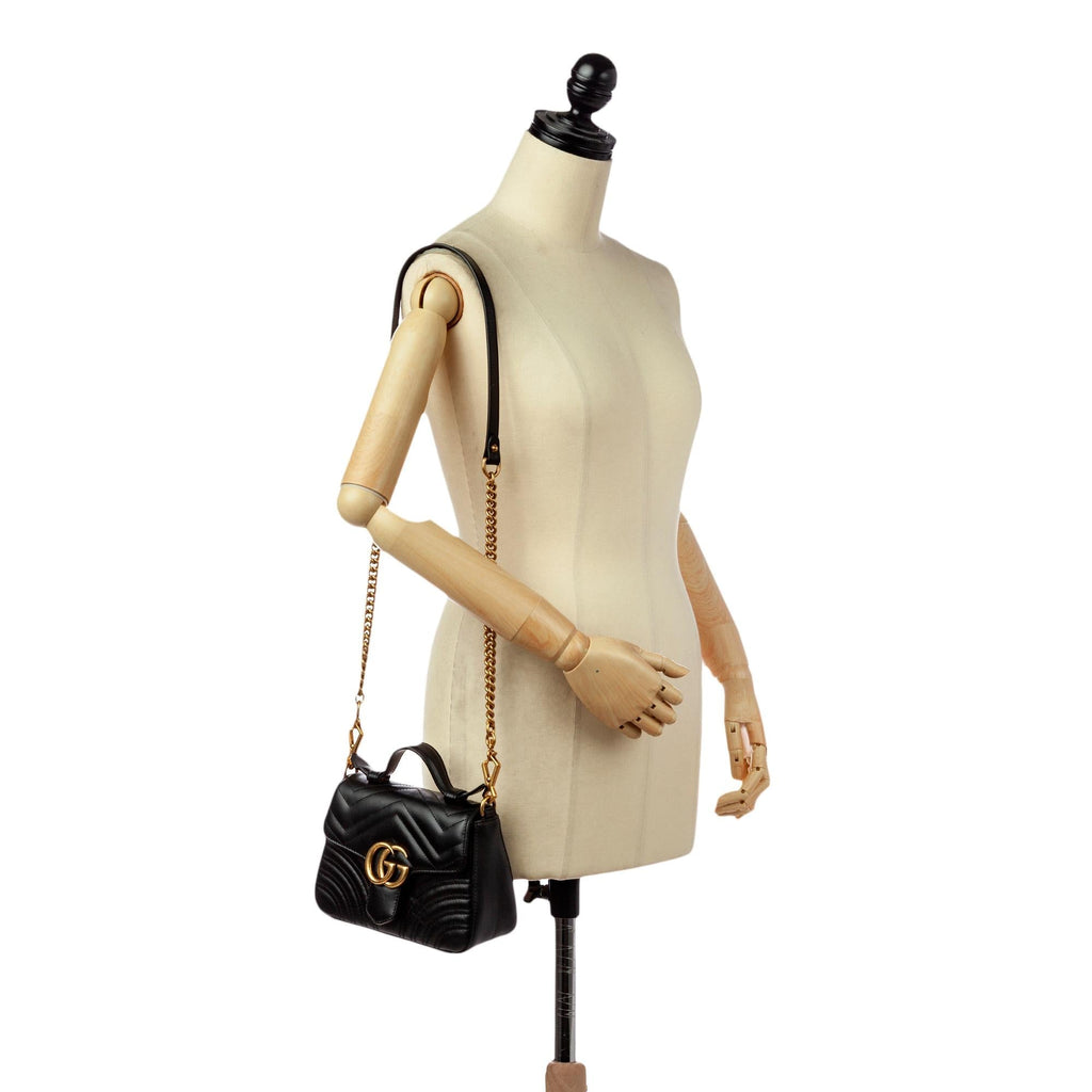 Gucci Gucci Marmont Leather Satchel (SHG-30460)