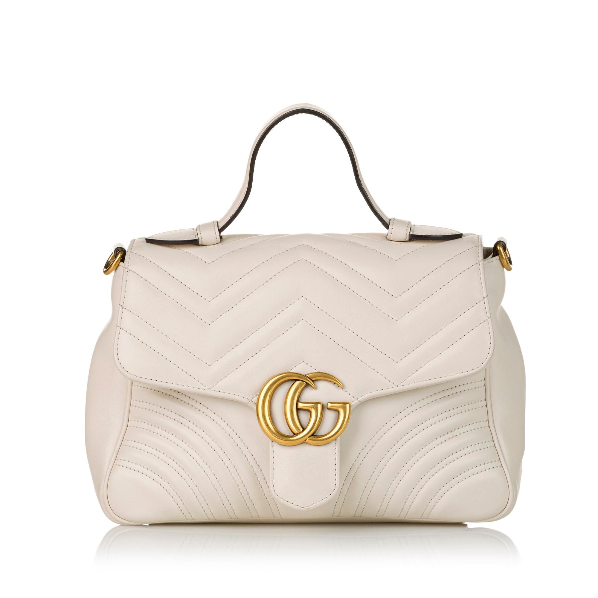 Gucci Gucci Marmont Leather Satchel (SHG-32596)