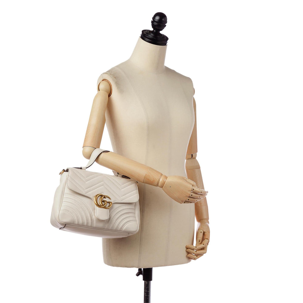 Gucci Gucci Marmont Leather Satchel (SHG-32596)
