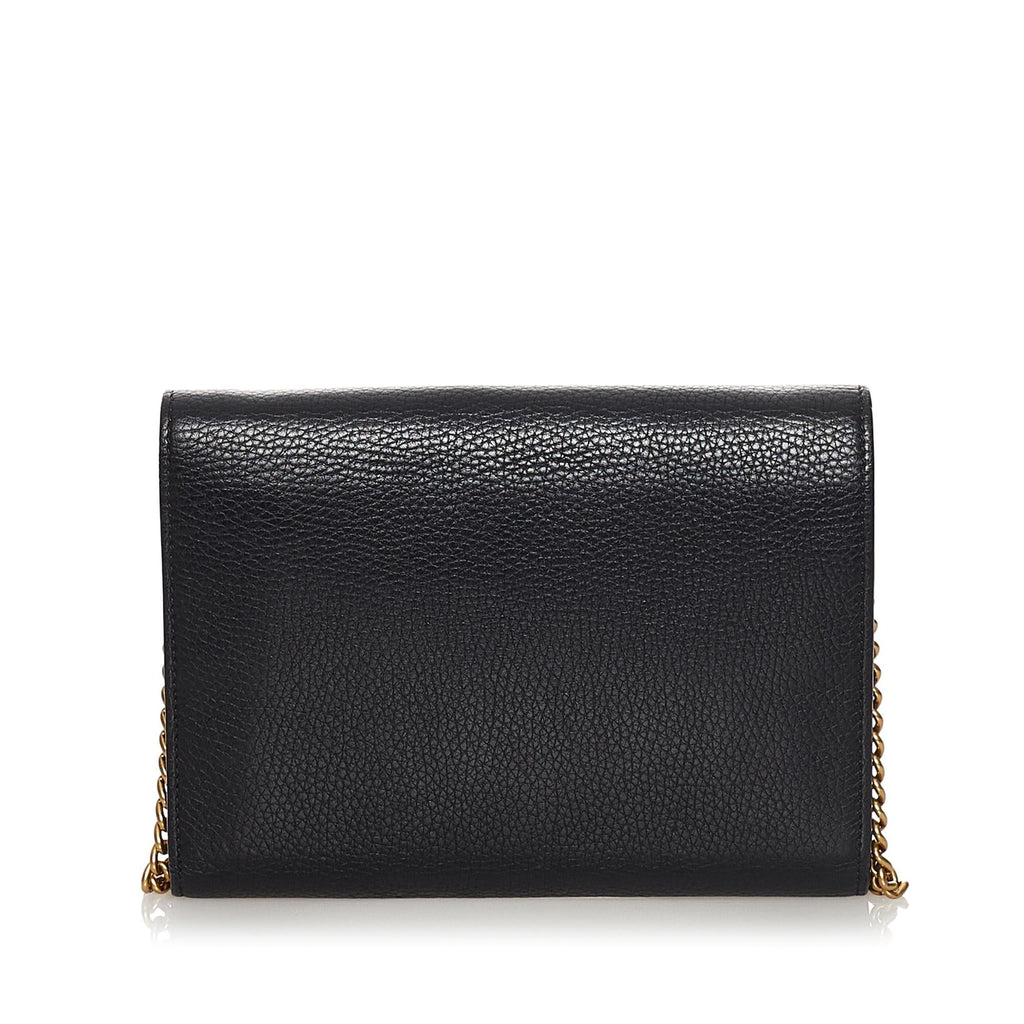Gucci Gucci Marmont Leather Wallet on Chain (SHG-33733)