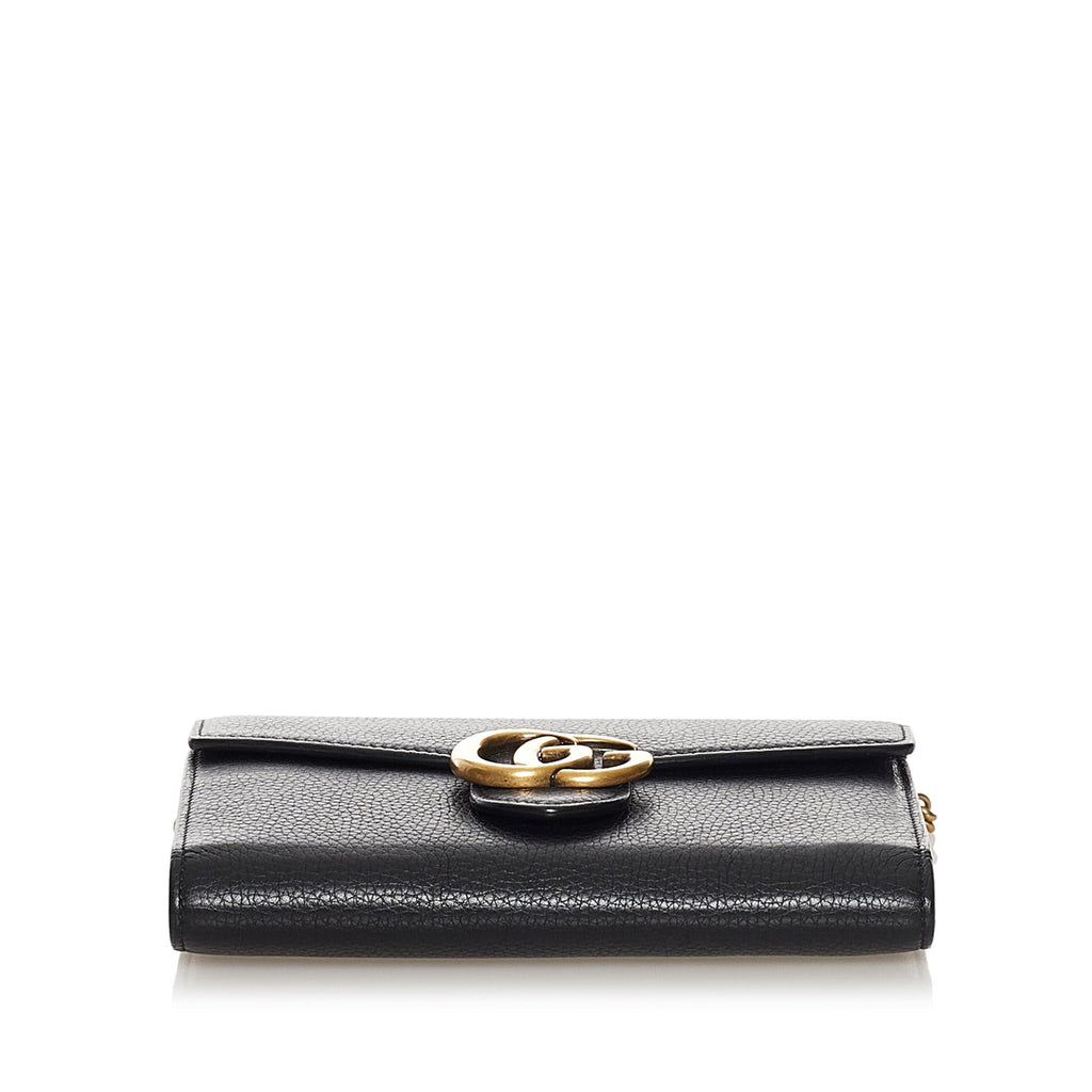 Gucci Gucci Marmont Leather Wallet on Chain (SHG-33733)