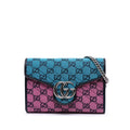 Gucci GG Marmont Matelasse Diagonal Canvas Chain Wallet