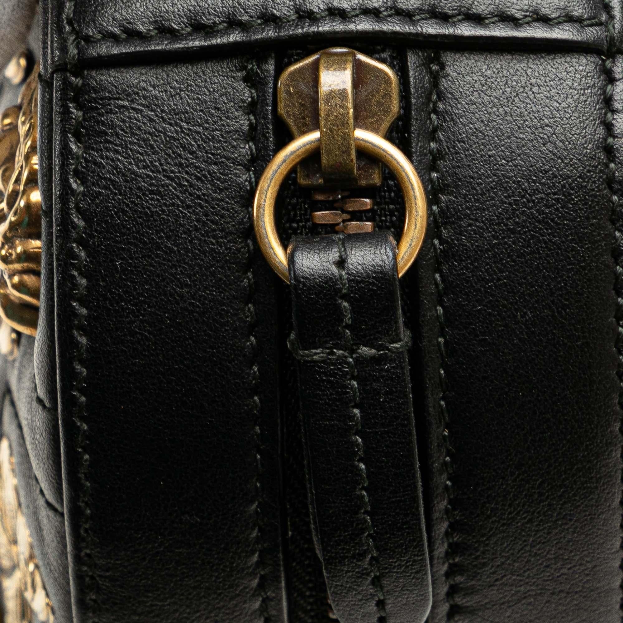 Gucci GG Marmont Matelasse Leather Animalier Belt Bag