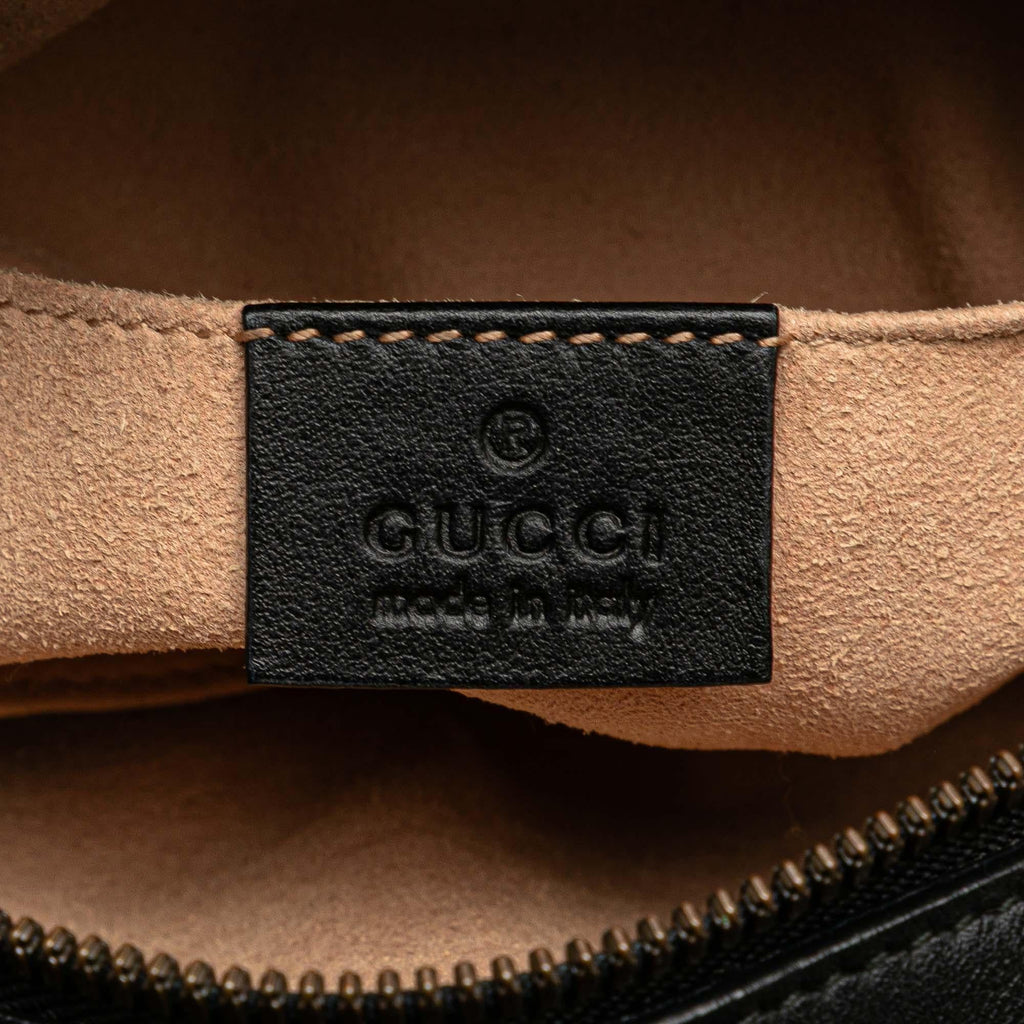 Gucci GG Marmont Matelasse Leather Animalier Belt Bag