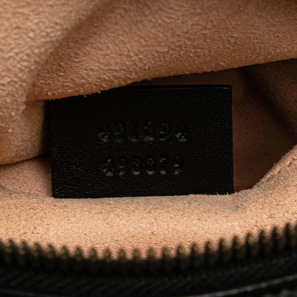 Gucci GG Marmont Matelasse Leather Animalier Belt Bag