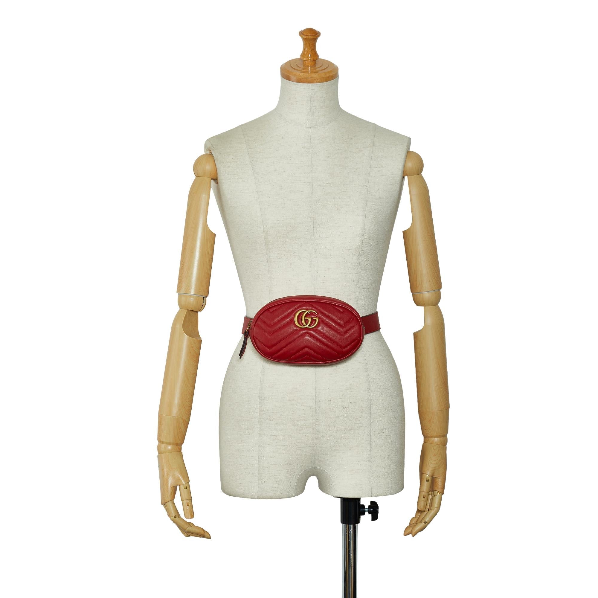 Gucci GG Marmont Matelasse Leather Belt Bag