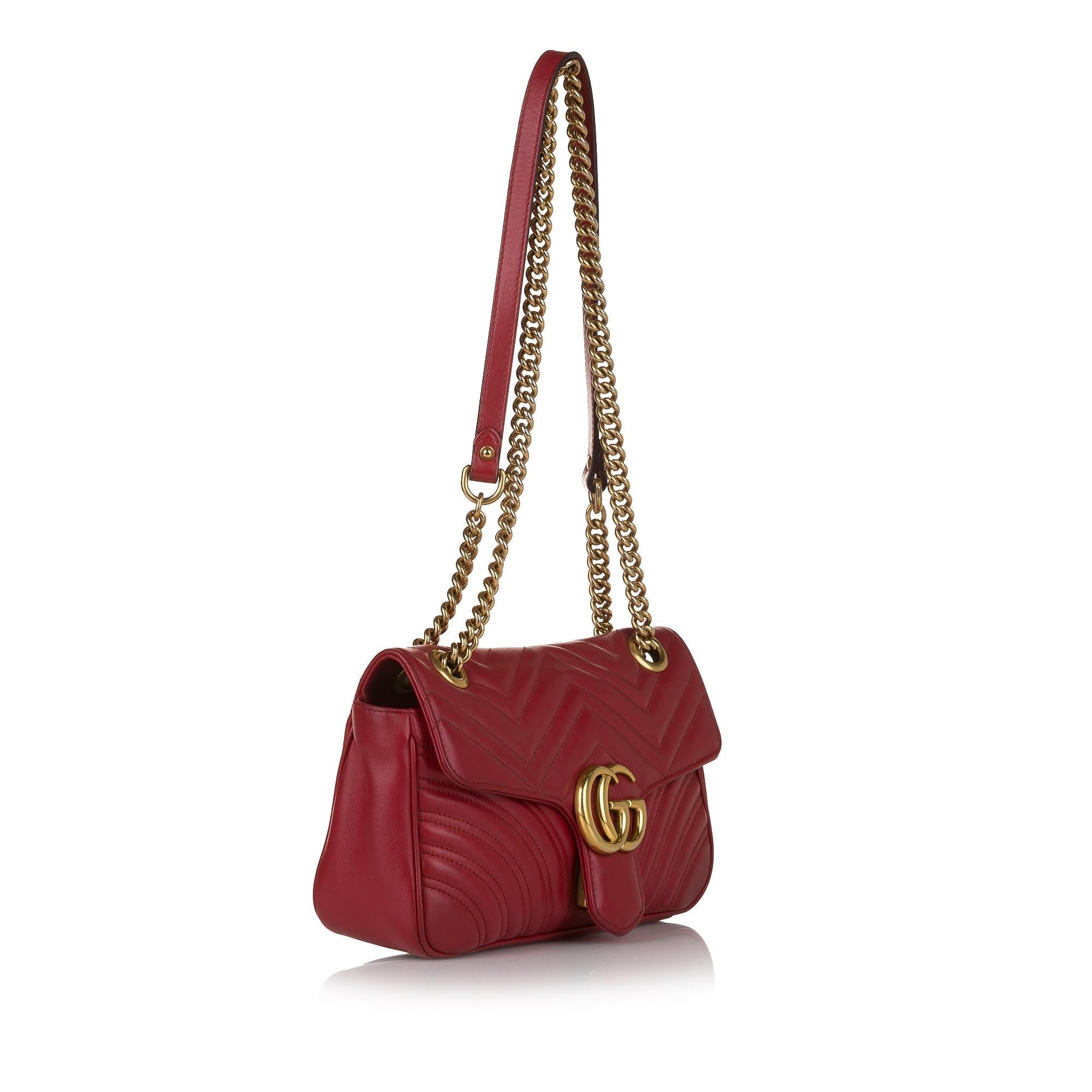Gucci Gucci Marmont Matelasse Leather Crossbody Bag (SHG-33109)