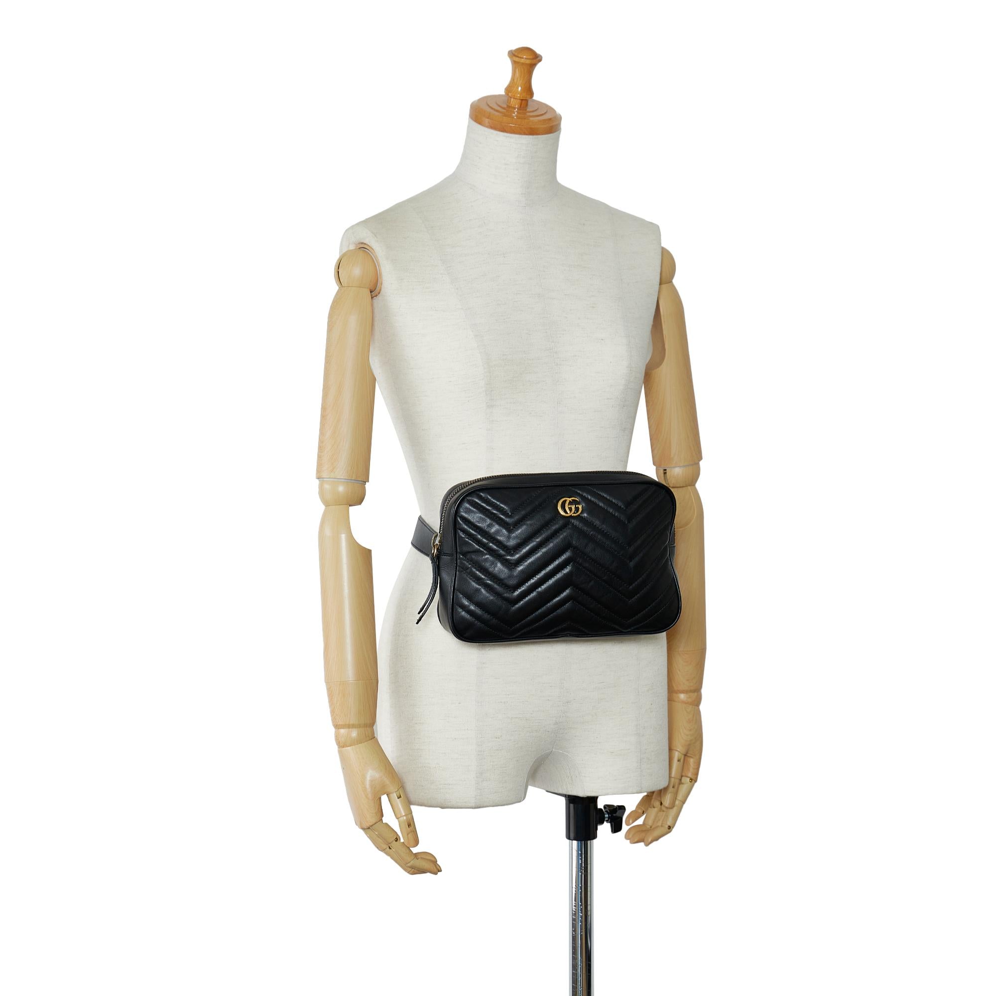 Gucci GG Marmont Matelasse Square Belt Bag (SHG-zhfOJS)