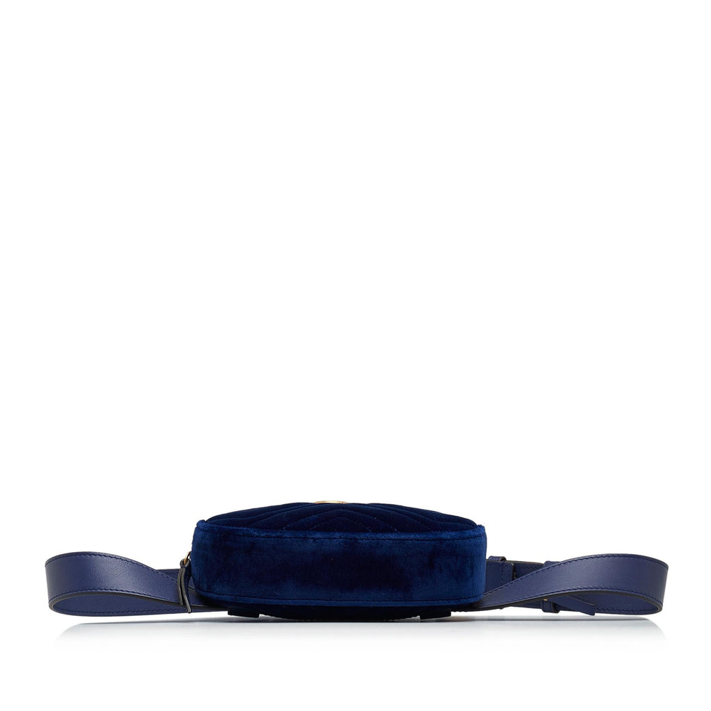 Gucci GG Marmont Matelasse Velvet Belt Bag (SHG-U1En1f)
