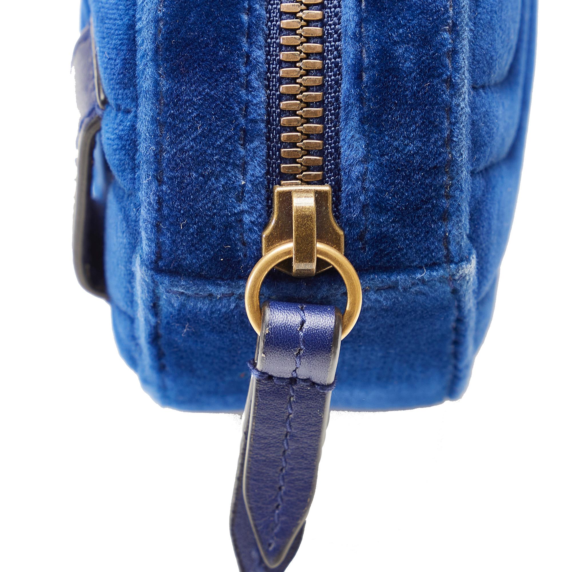 Gucci GG Marmont Matelasse Velvet Belt Bag
