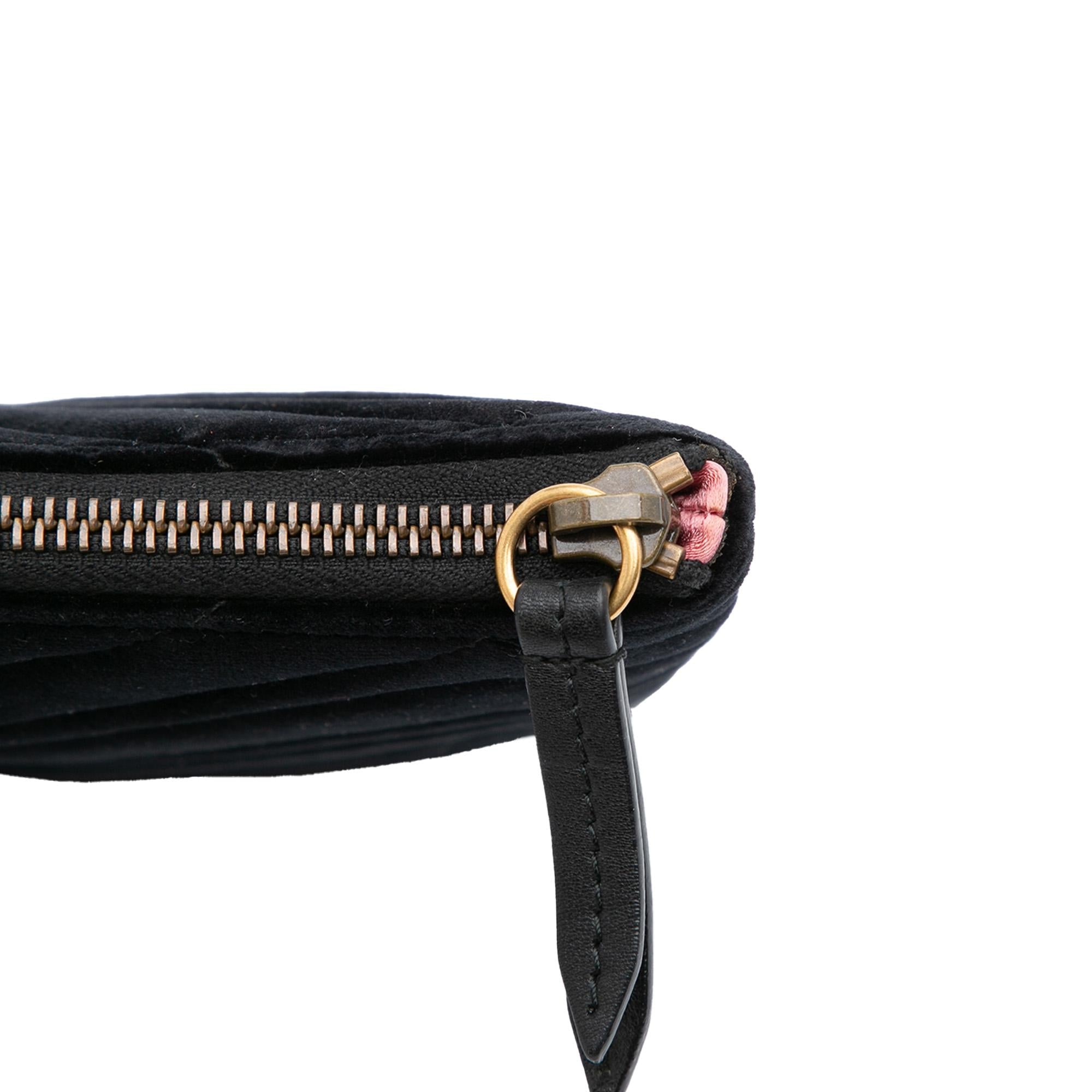 Gucci GG Marmont Matelasse Velvet Clutch