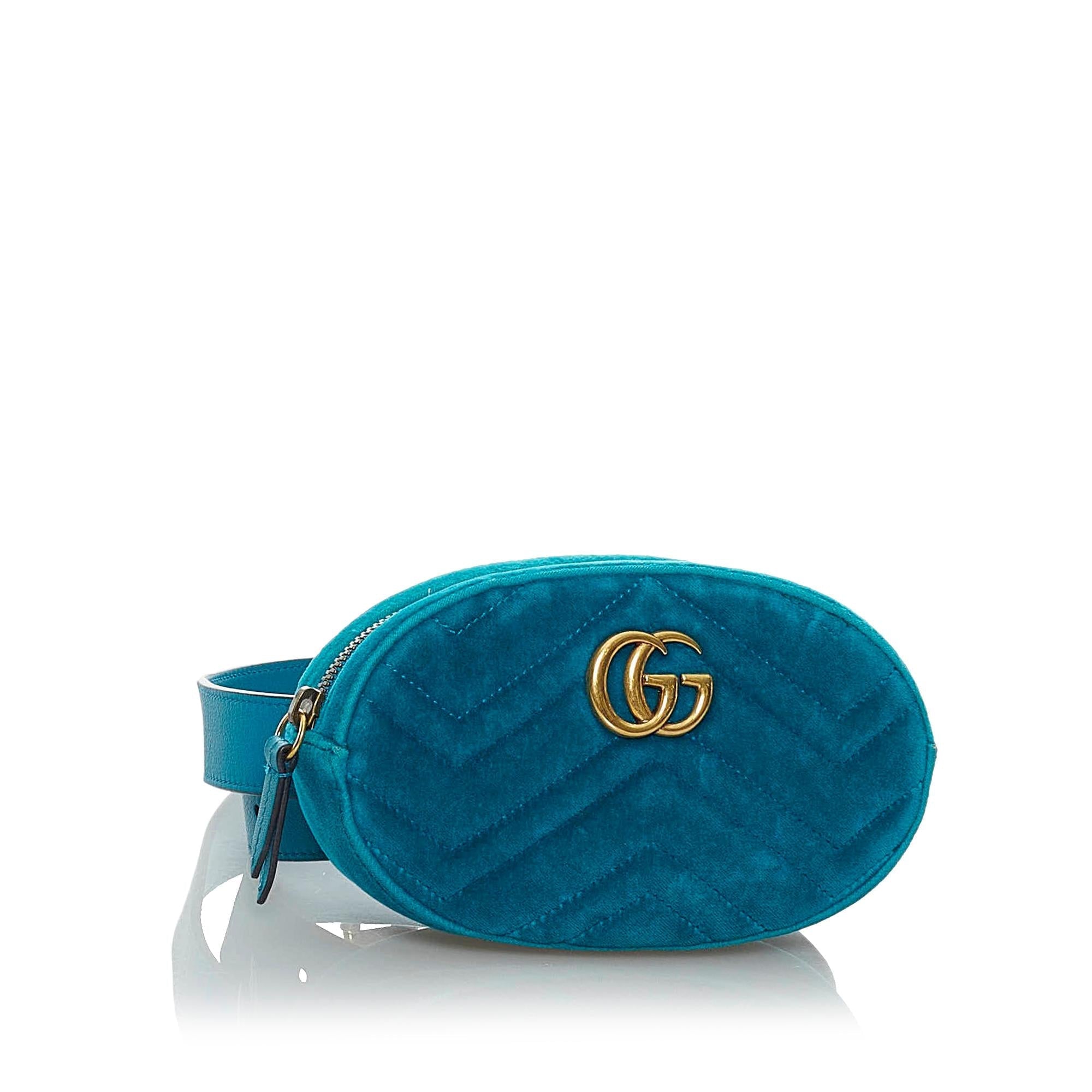 Gucci Gucci Marmont Velvet Belt Bag (SHG-29378)