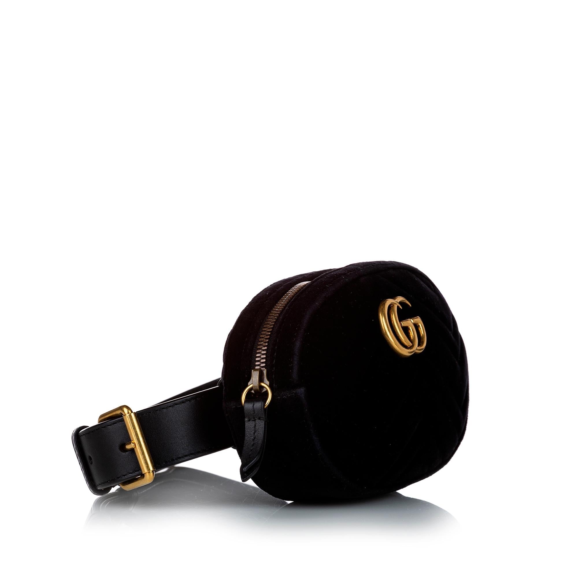 Gucci Gucci Marmont Velvet Belt Bag (SHG-30108)