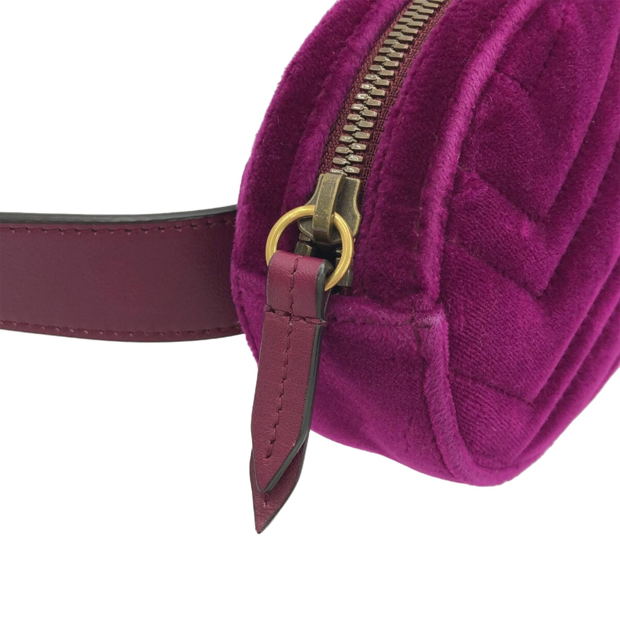 Gucci GG Marmont Velvet Belt Bag (SHG-OGdEfS)