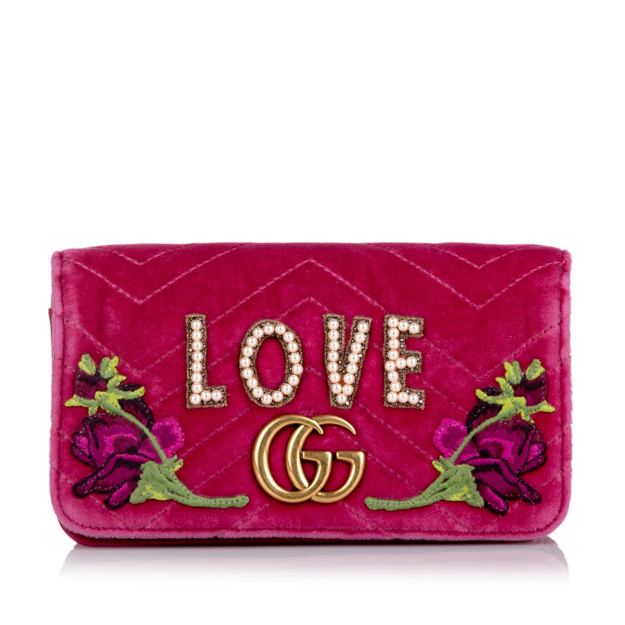 Gucci Gucci Marmont Velvet Crossbody Bag (SHG-33052)