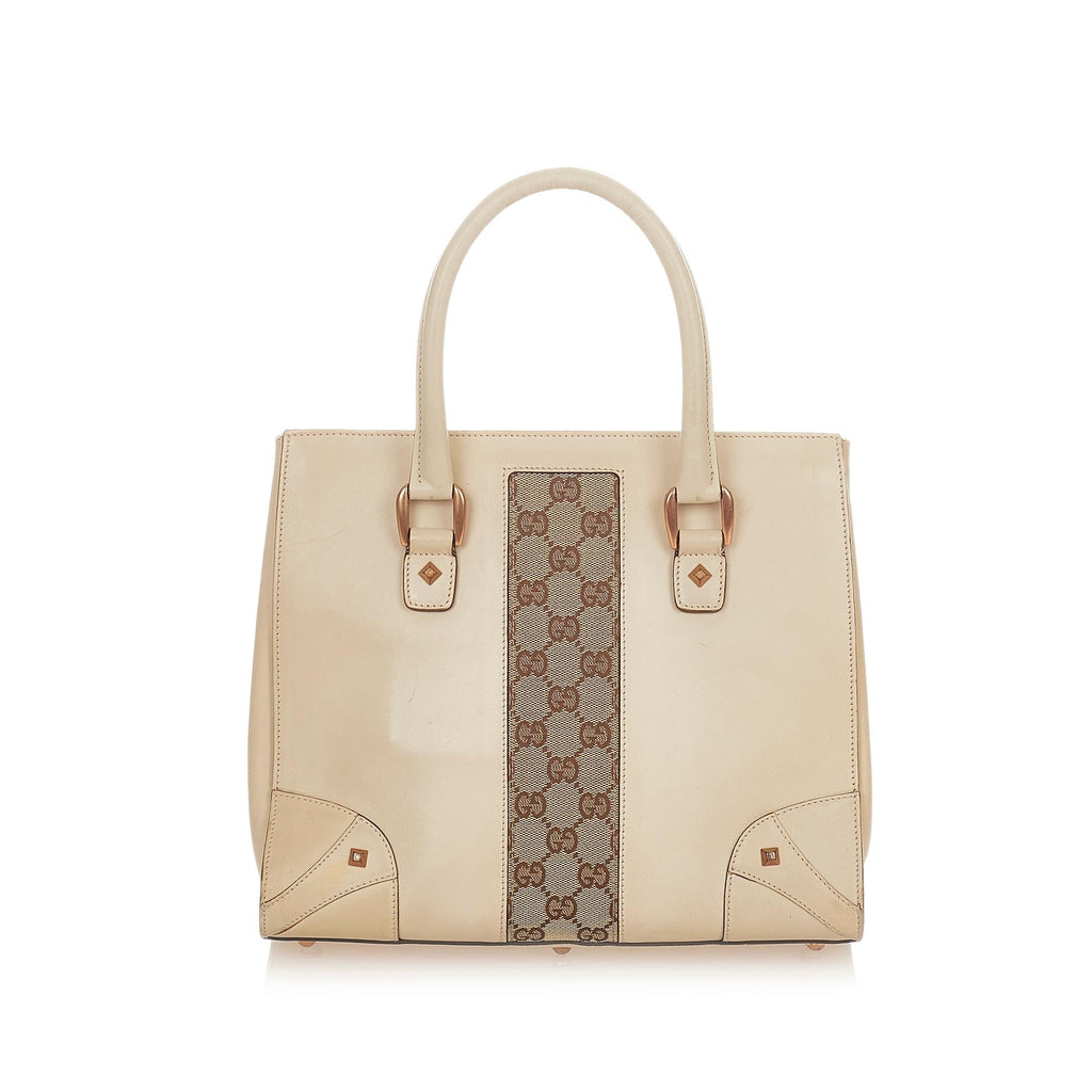 Gucci Gucci Nailhead Leather Handbag (SHG-26097)