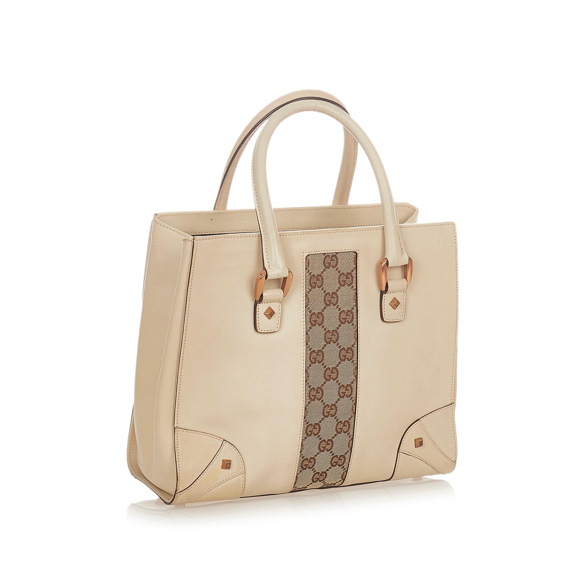 Gucci Gucci Nailhead Leather Handbag (SHG-26097)