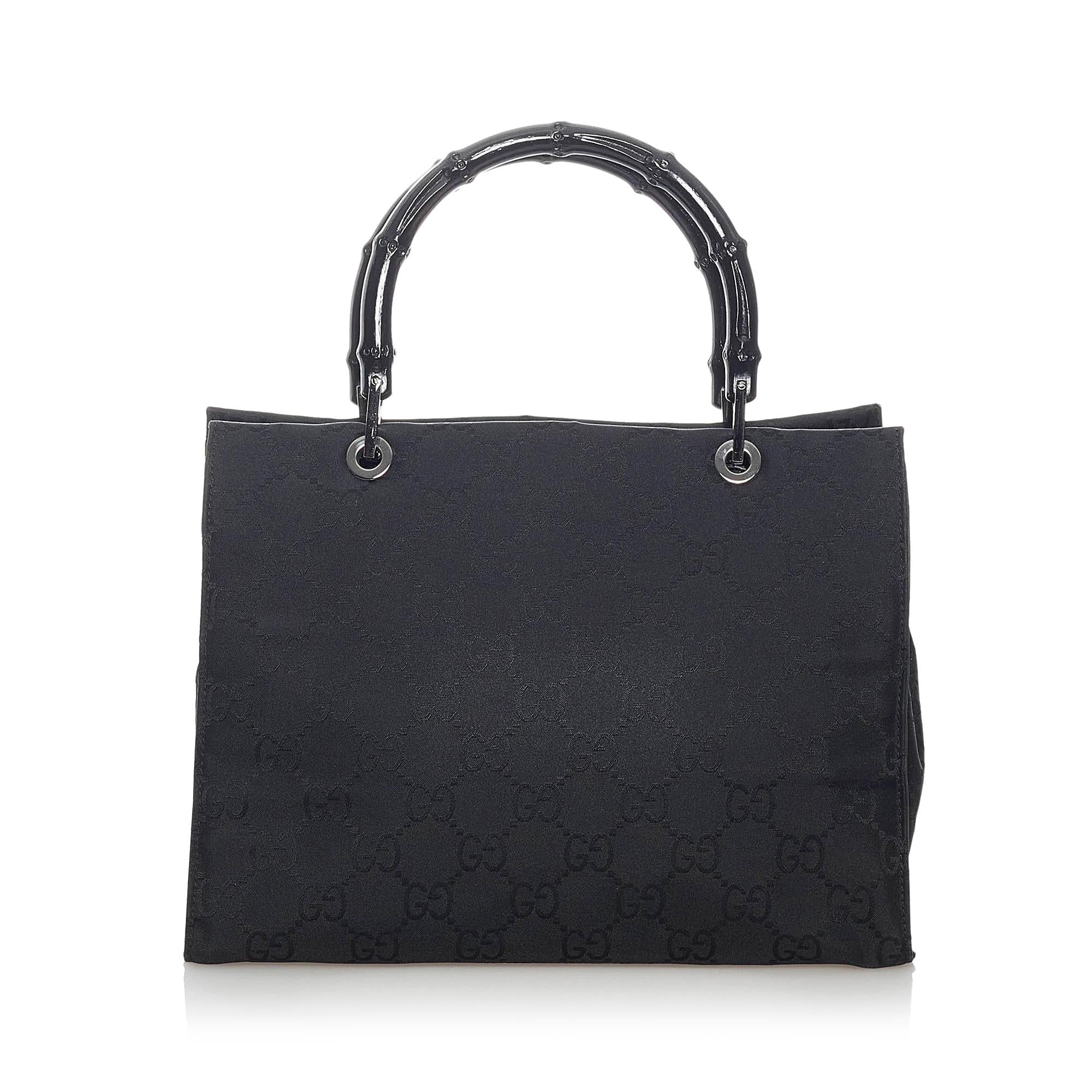 Gucci Gucci Nylon Bamboo Satchel (SHG-30579)