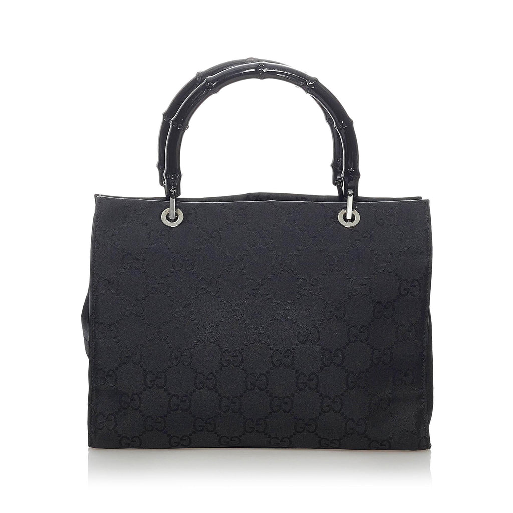 Gucci Gucci Nylon Bamboo Satchel (SHG-30579)