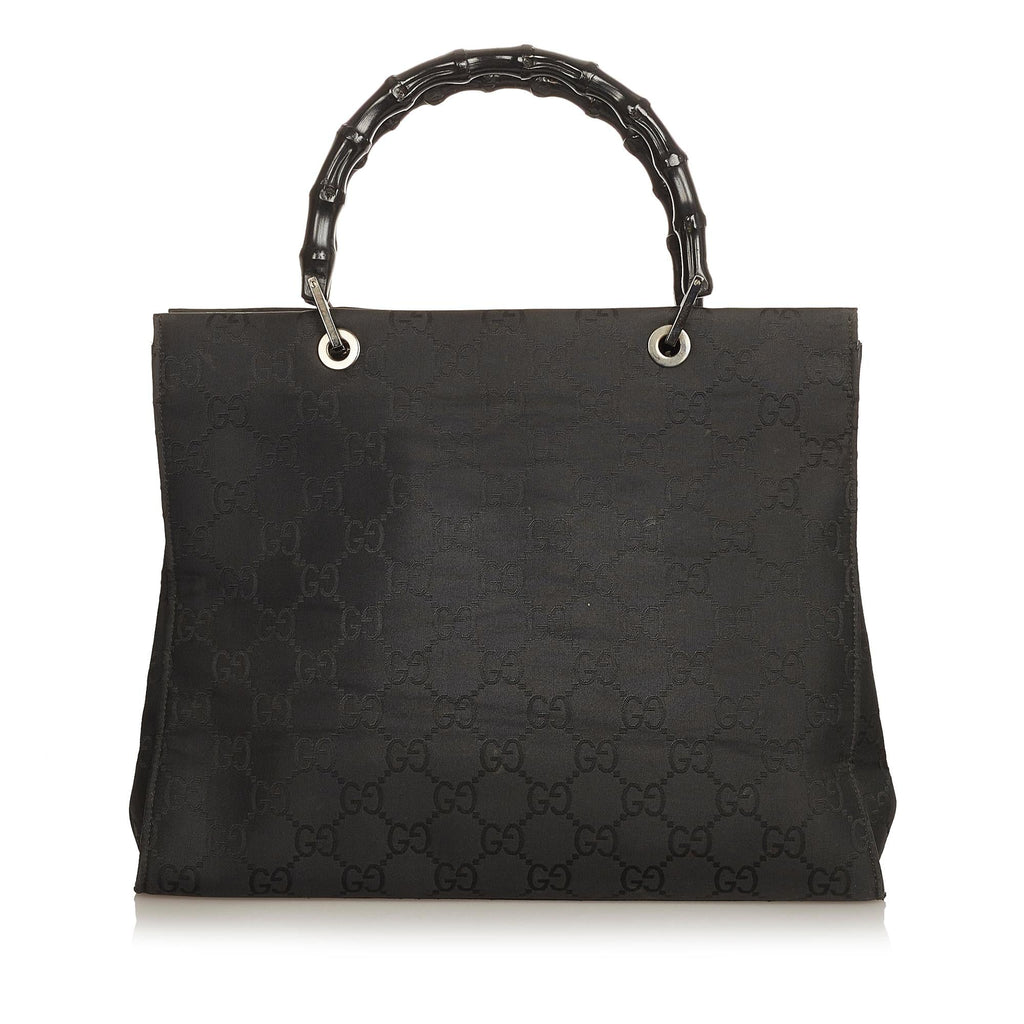 Gucci Gucci Nylon Bamboo Tote Bag (SHG-25219)
