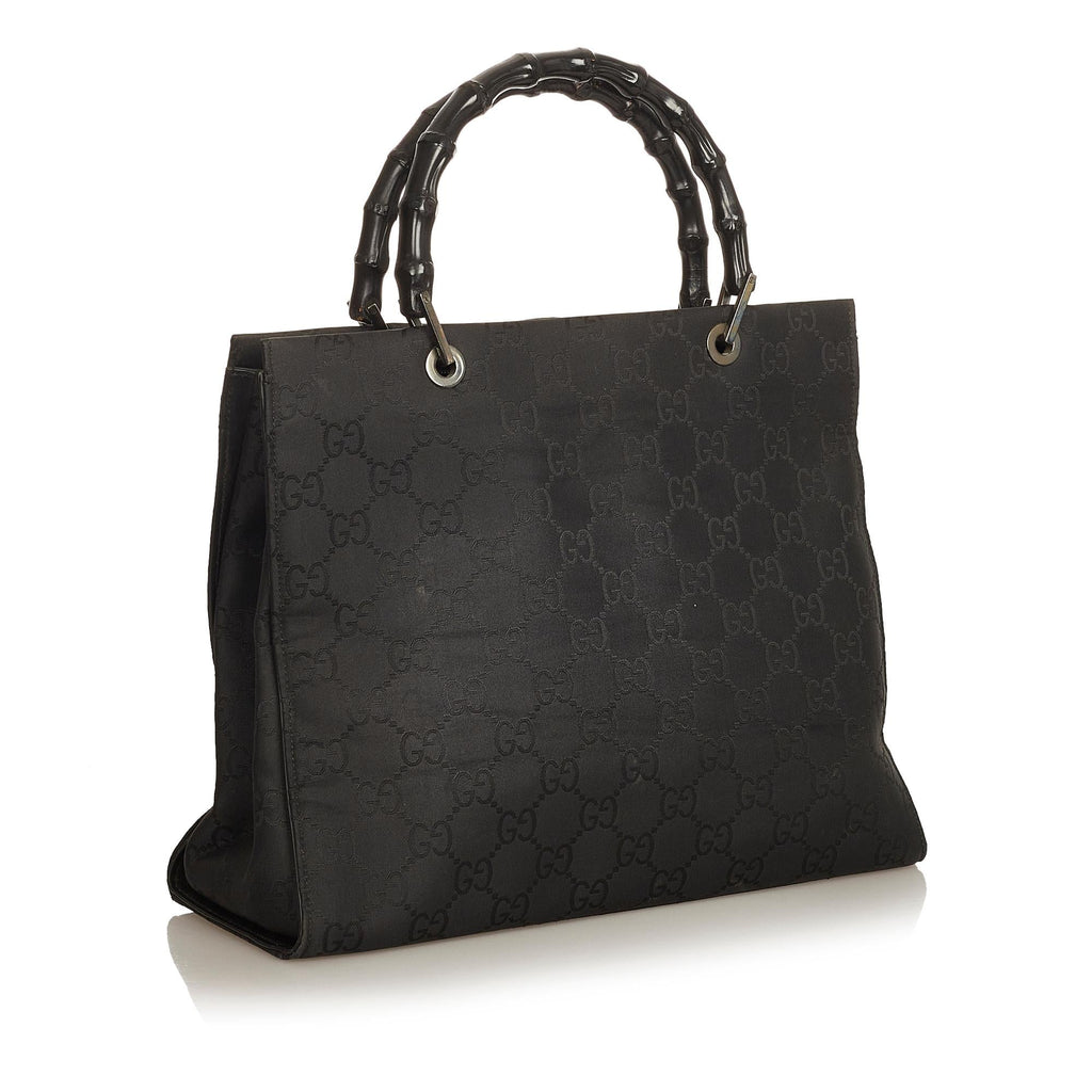 Gucci Gucci Nylon Bamboo Tote Bag (SHG-25219)