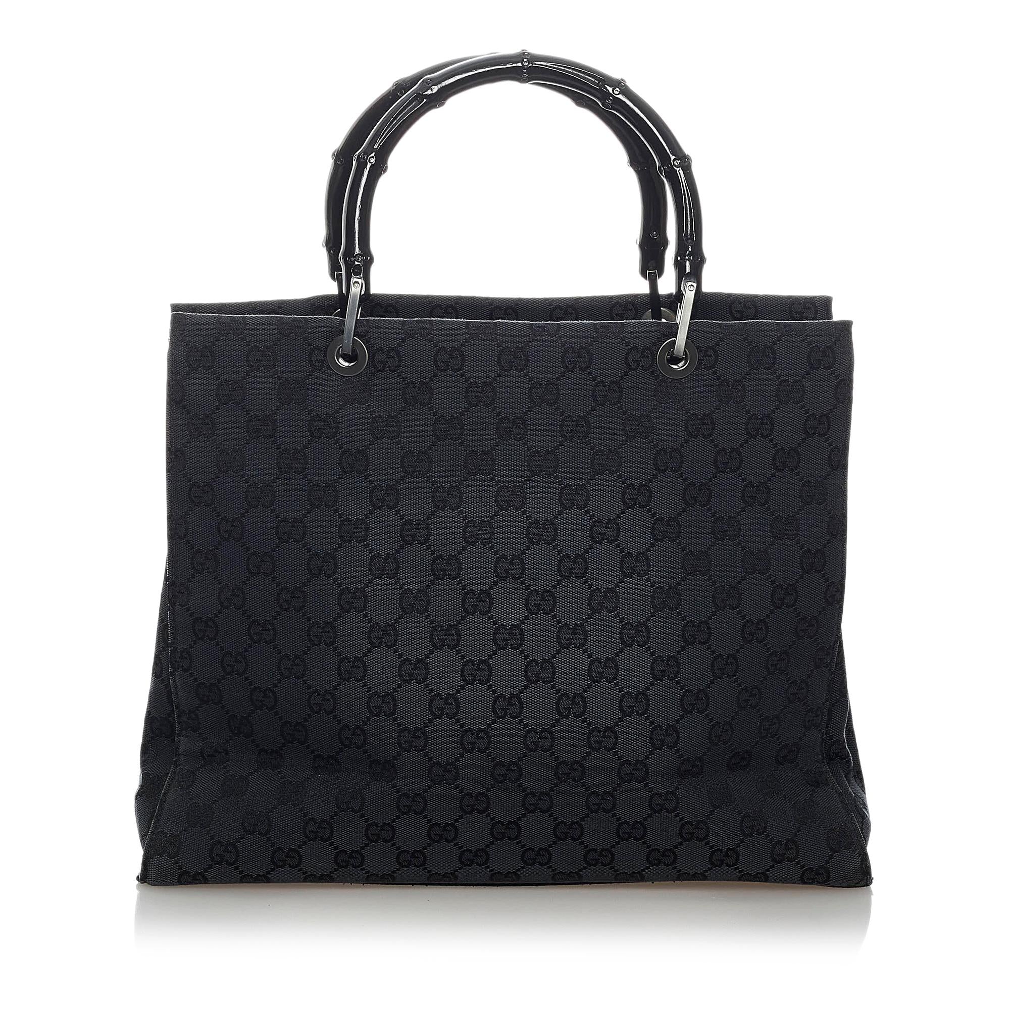 Gucci GG Nylon Bamboo Tote Bag (SHG-31419)