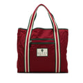 Gucci GG Nylon Crest Sherry Line Web Tote (SHG-Bio25q)