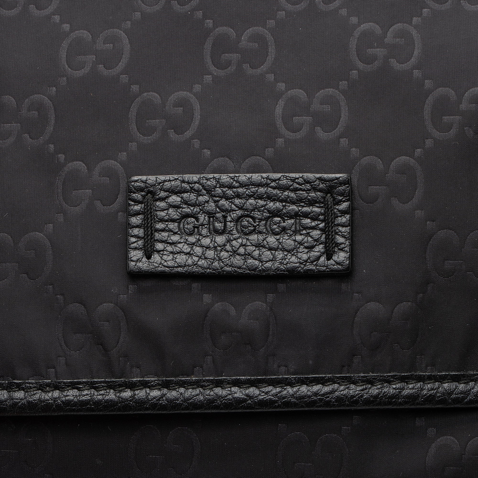 Gucci GG Nylon Double Buckle Messenger