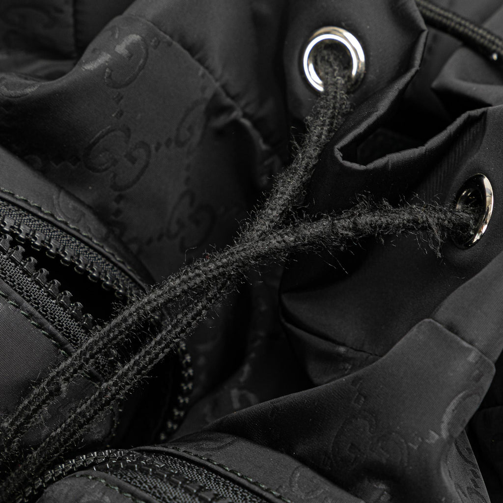 Gucci GG Nylon Double Front Pocket Backpack