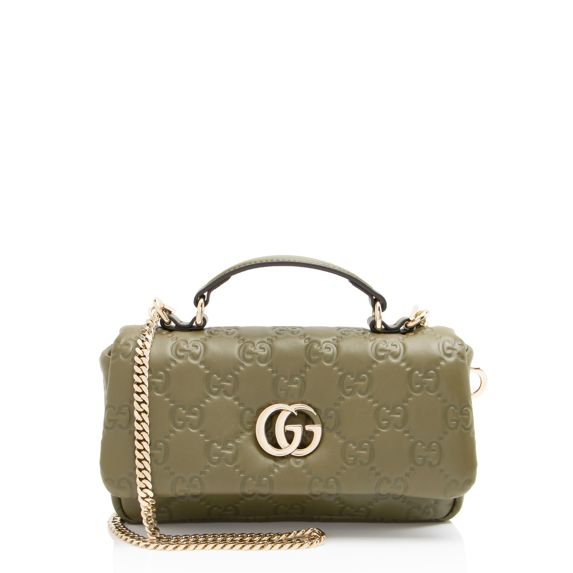 Gucci Jumbo GG Puffy Leather Milano Small Top Handle