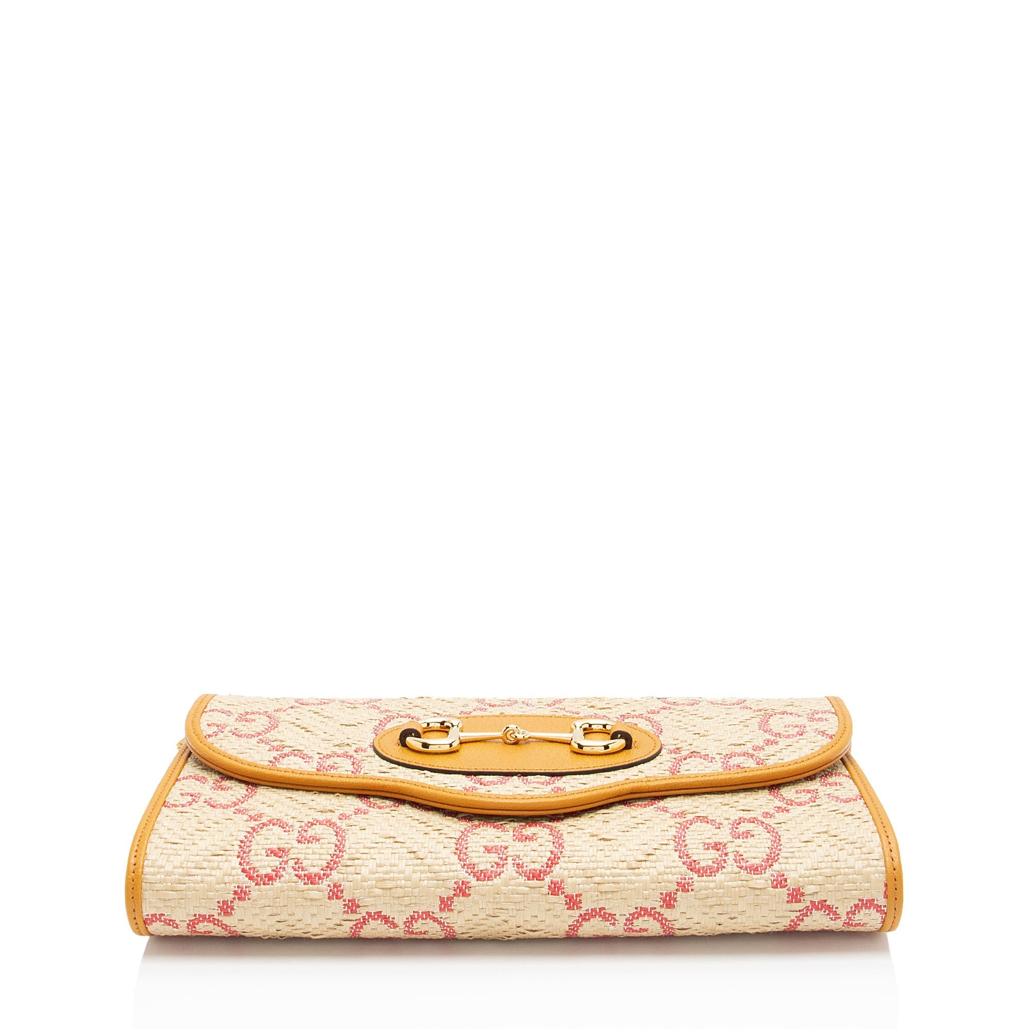Gucci GG Raffia Horsebit 1955 Small Shoulder Bag