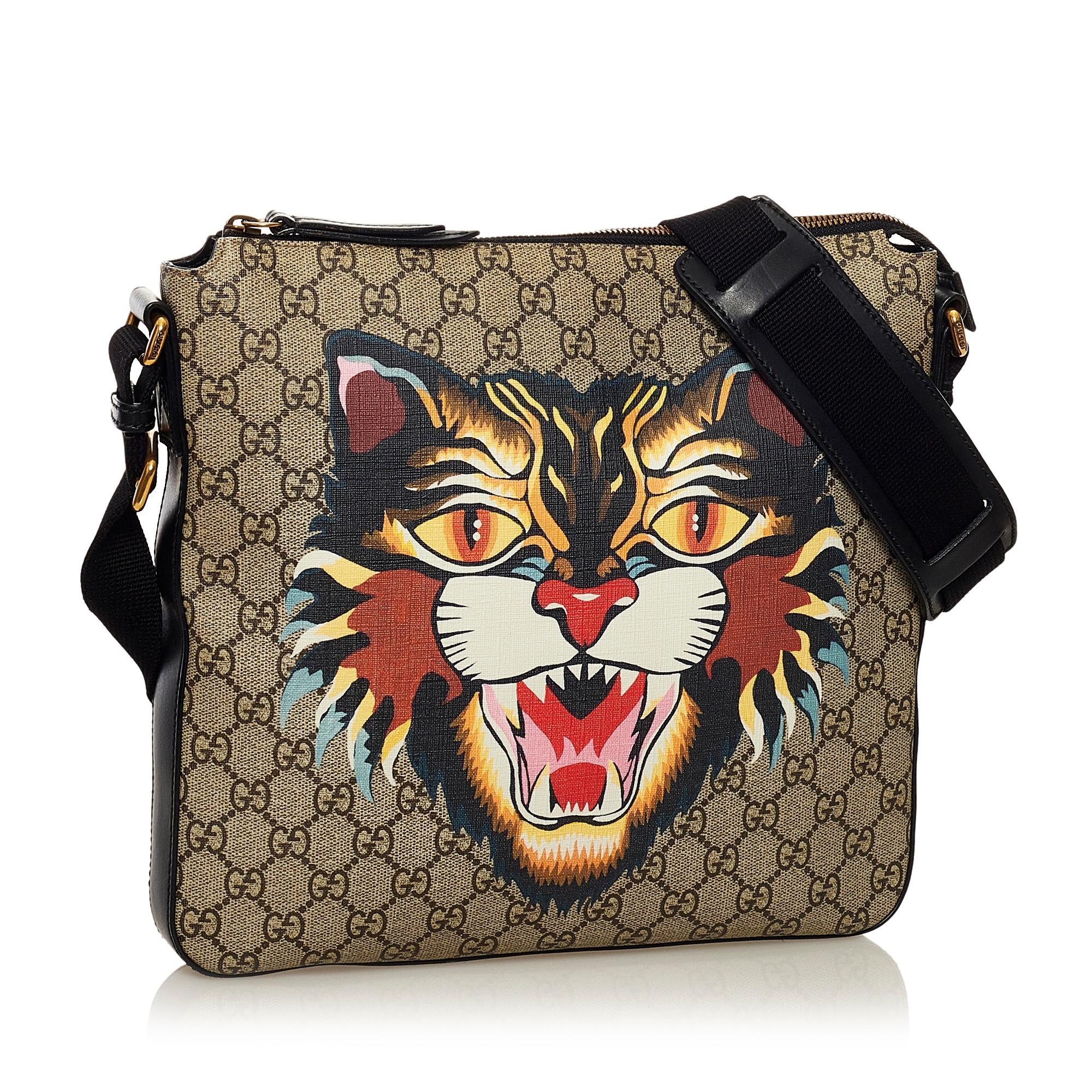 Gucci Gucci Supreme Angry Cat Crossbody Bag (SHG-34262)