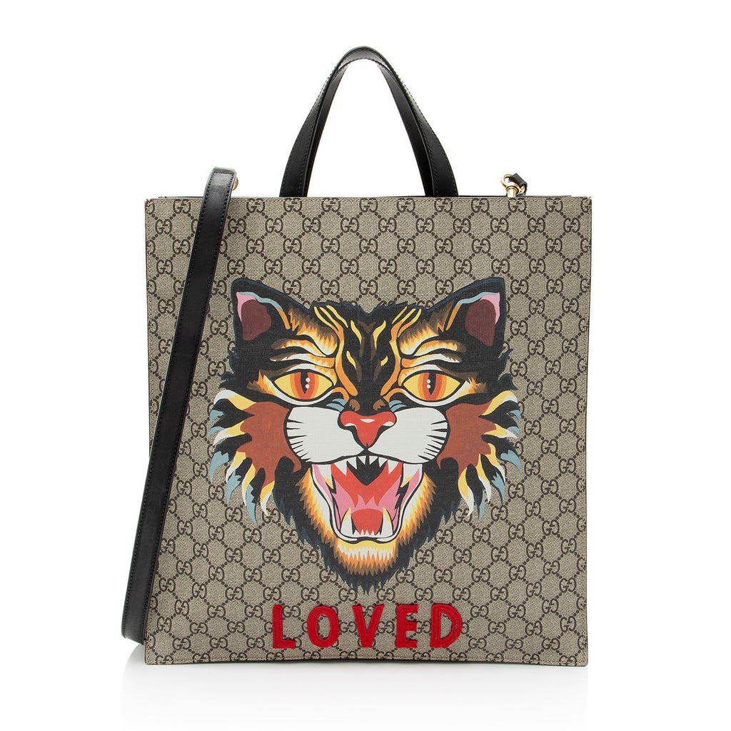Gucci GG Supreme Angry Cat Tote