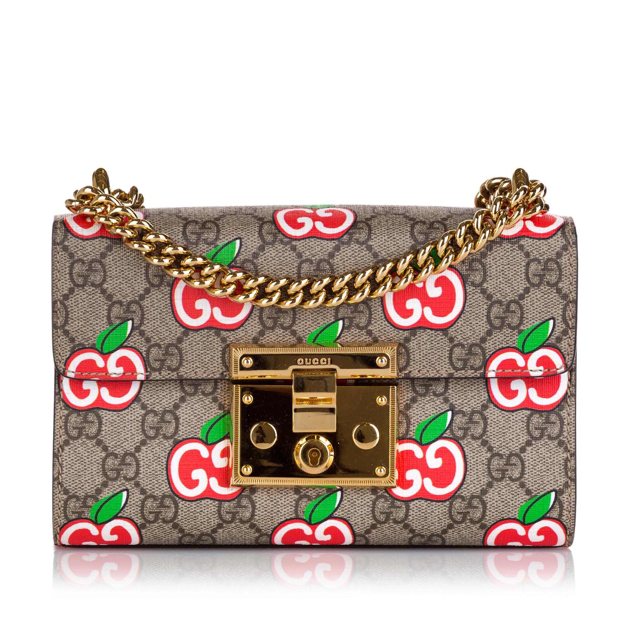 Gucci GG Supreme Apple Padlock Shoulder Bag (SHG-35947)