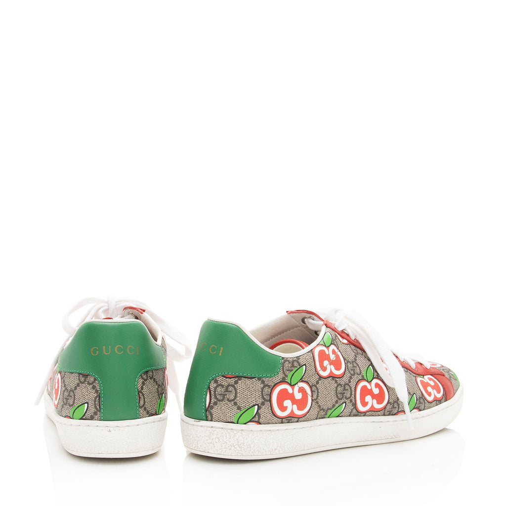 Gucci GG Supreme Apple Sneakers - Size 37.5 / 7.5 (SHF-8bwssz)