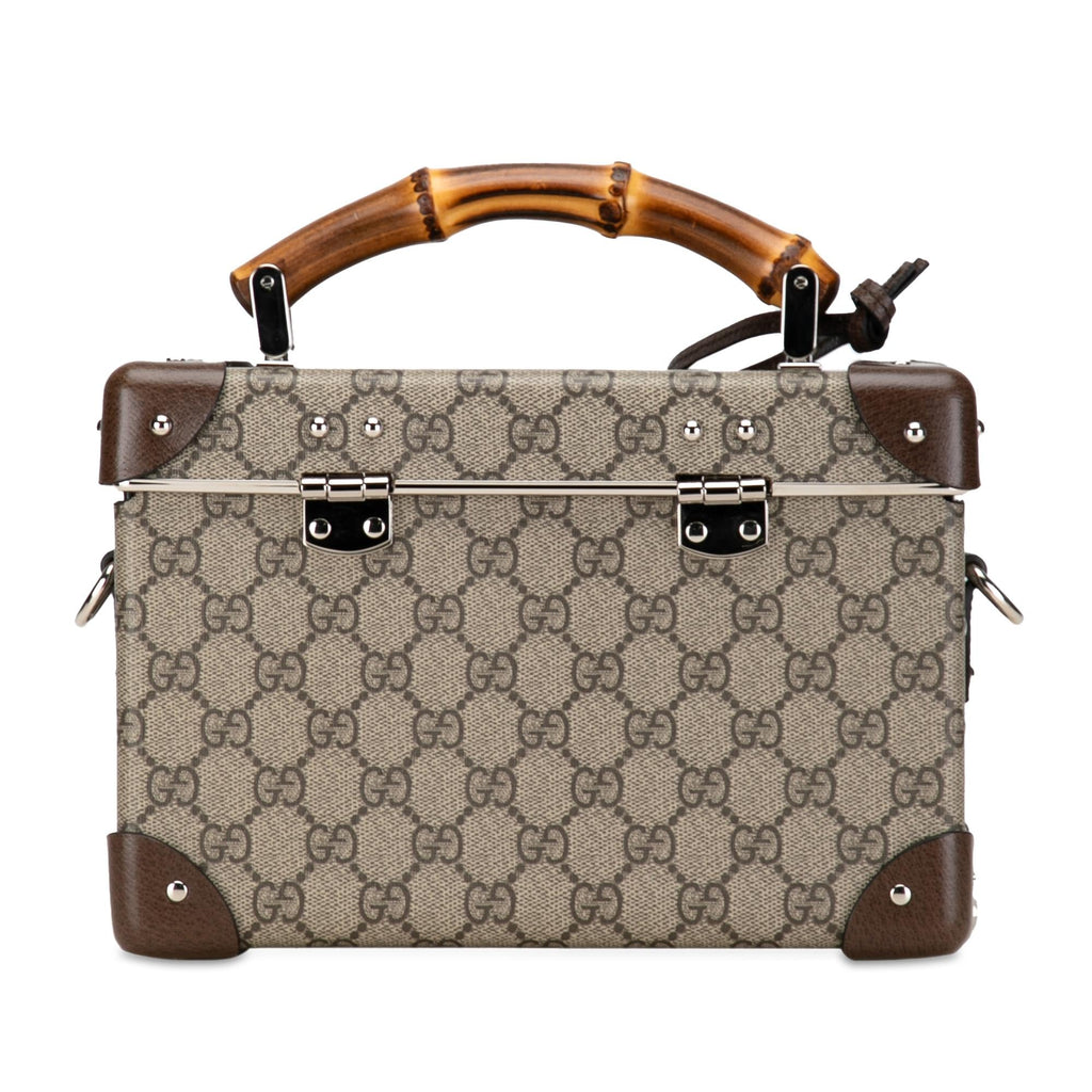Gucci GG Supreme Bamboo Vanity Bag (SHG-407Dy5)