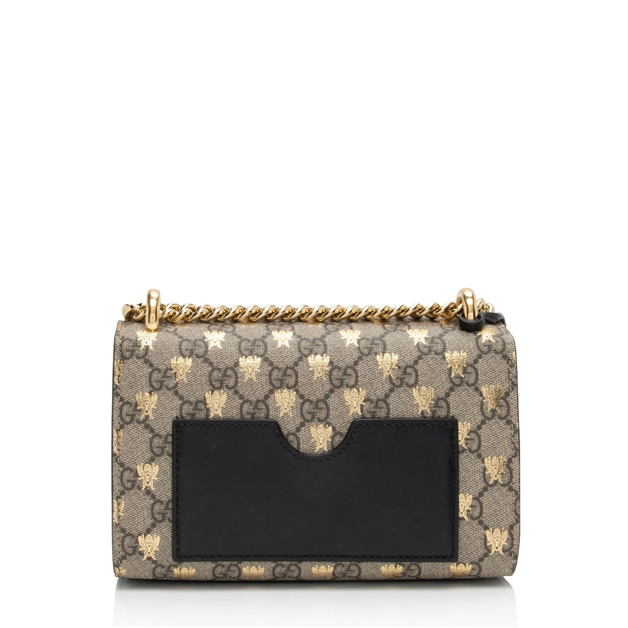 Gucci GG Supreme Bee Padlock Small Shoulder Bag (SHF-3QPOYF)