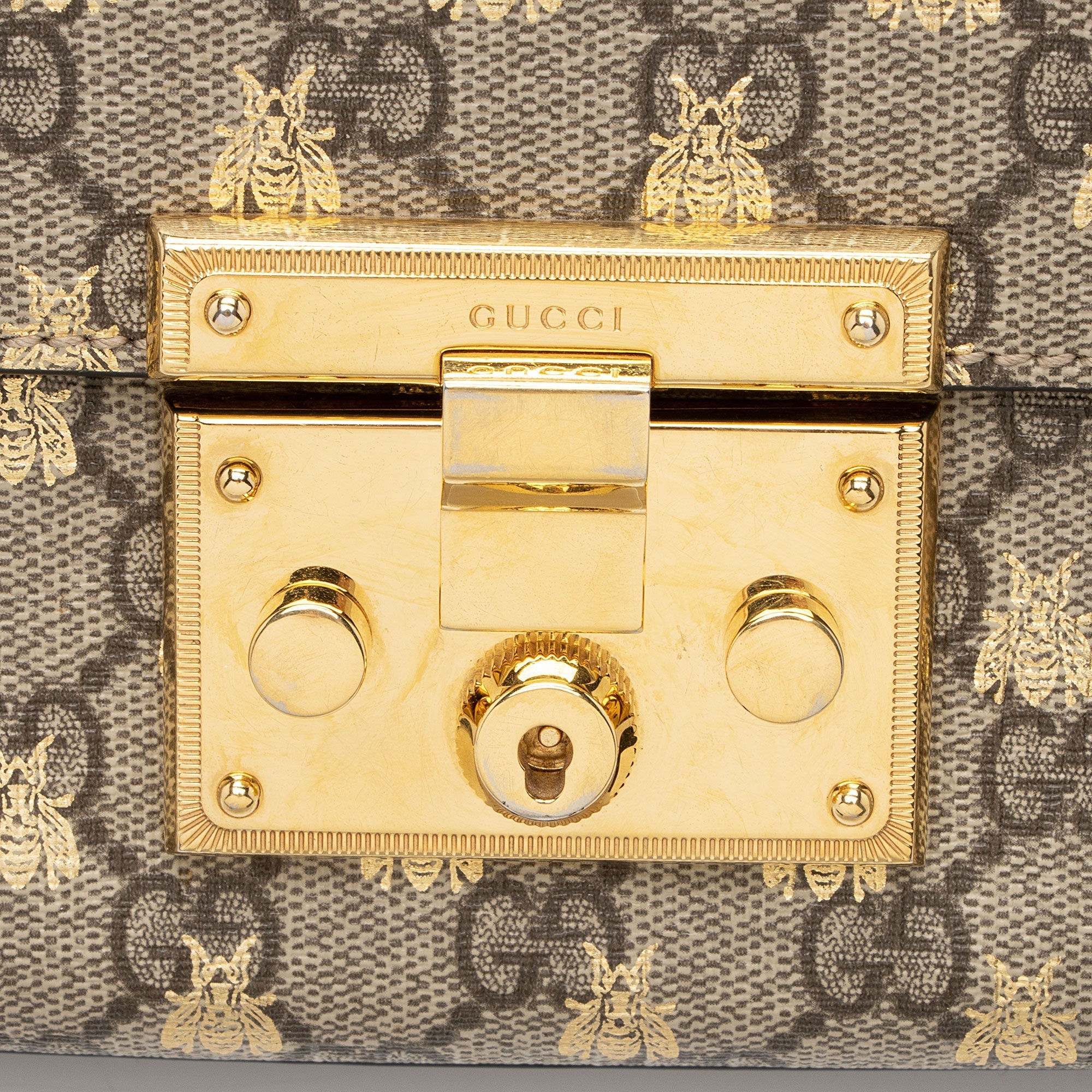 Gucci GG Supreme Bee Padlock Small Shoulder Bag