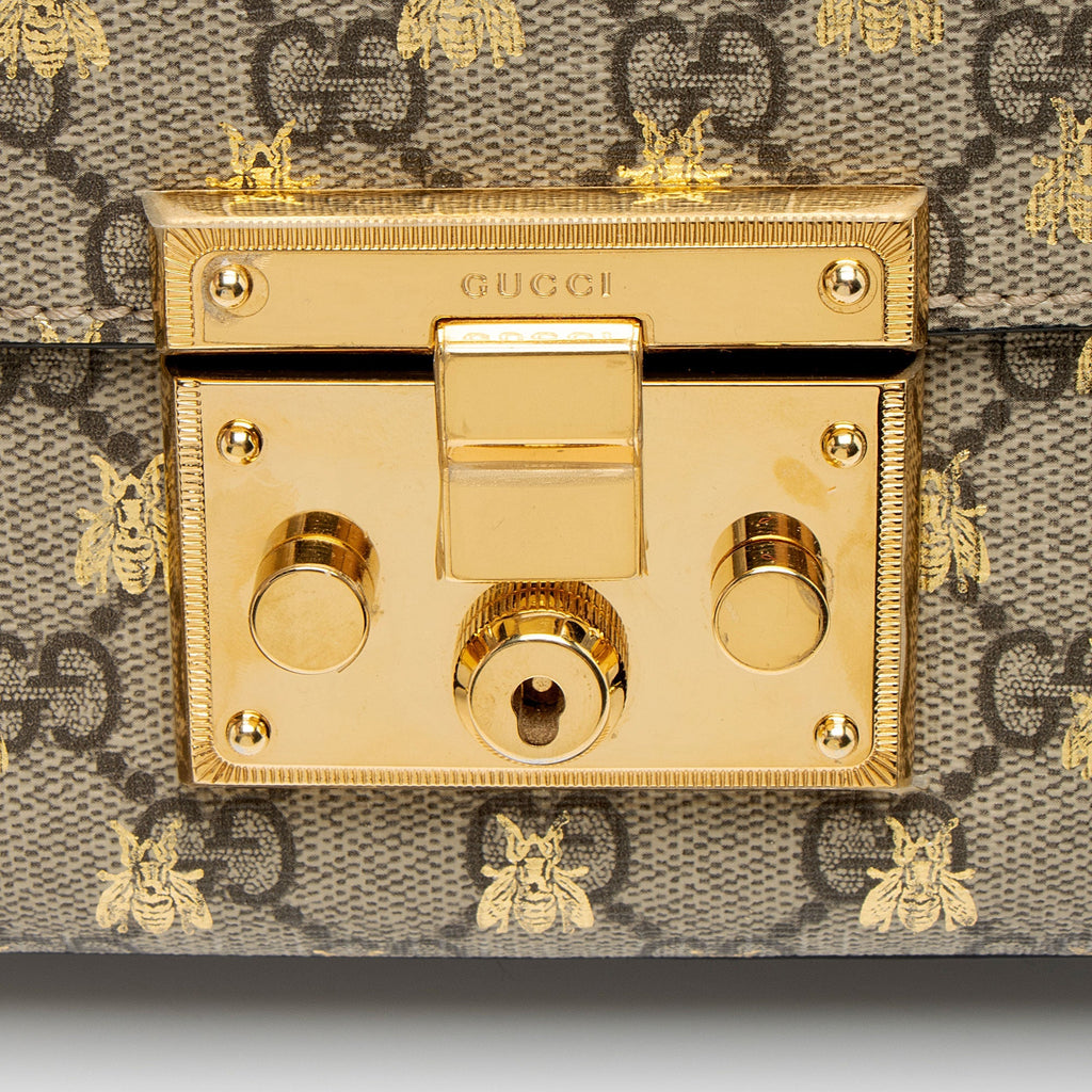 Gucci GG Supreme Bee Padlock Small Shoulder Bag