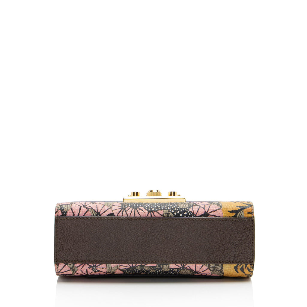 Gucci GG Supreme Bengal Tiger Padlock Small Shoulder Bag (SHF-E2ulxN)