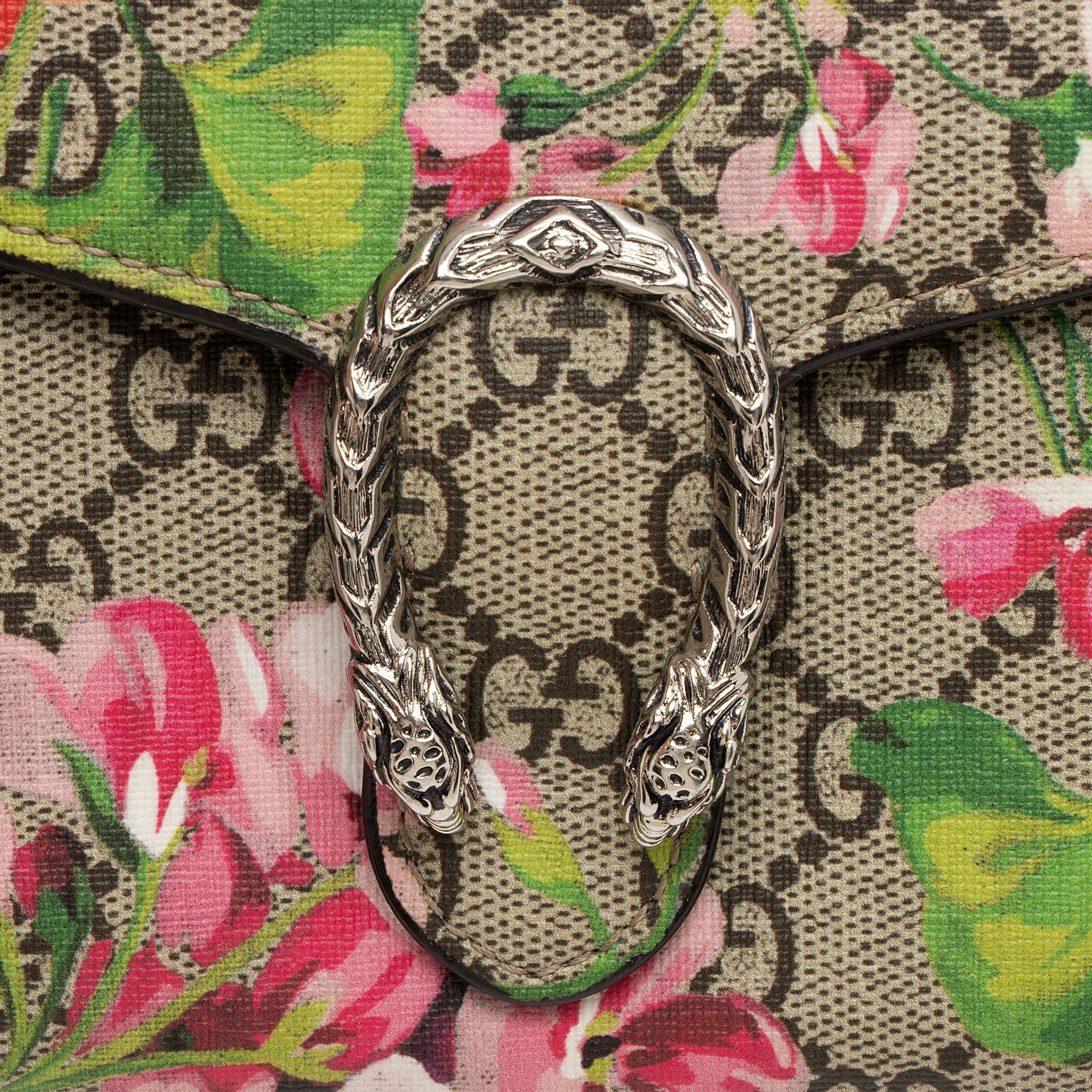 Gucci GG Supreme Blooms Dionysus Chain Wallet (SHF-zbUbcd)