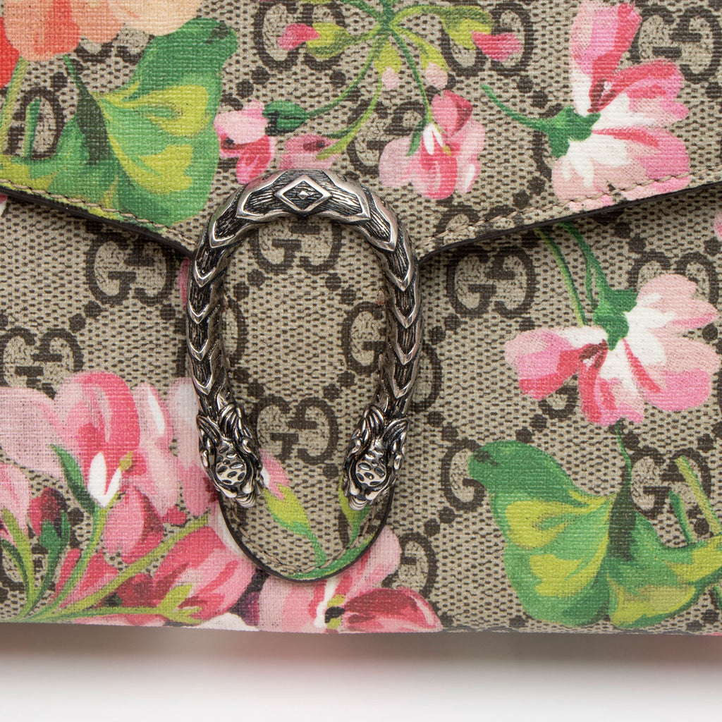 Gucci GG Supreme Blooms Dionysus Chain Wallet (SHF-XkUODC)
