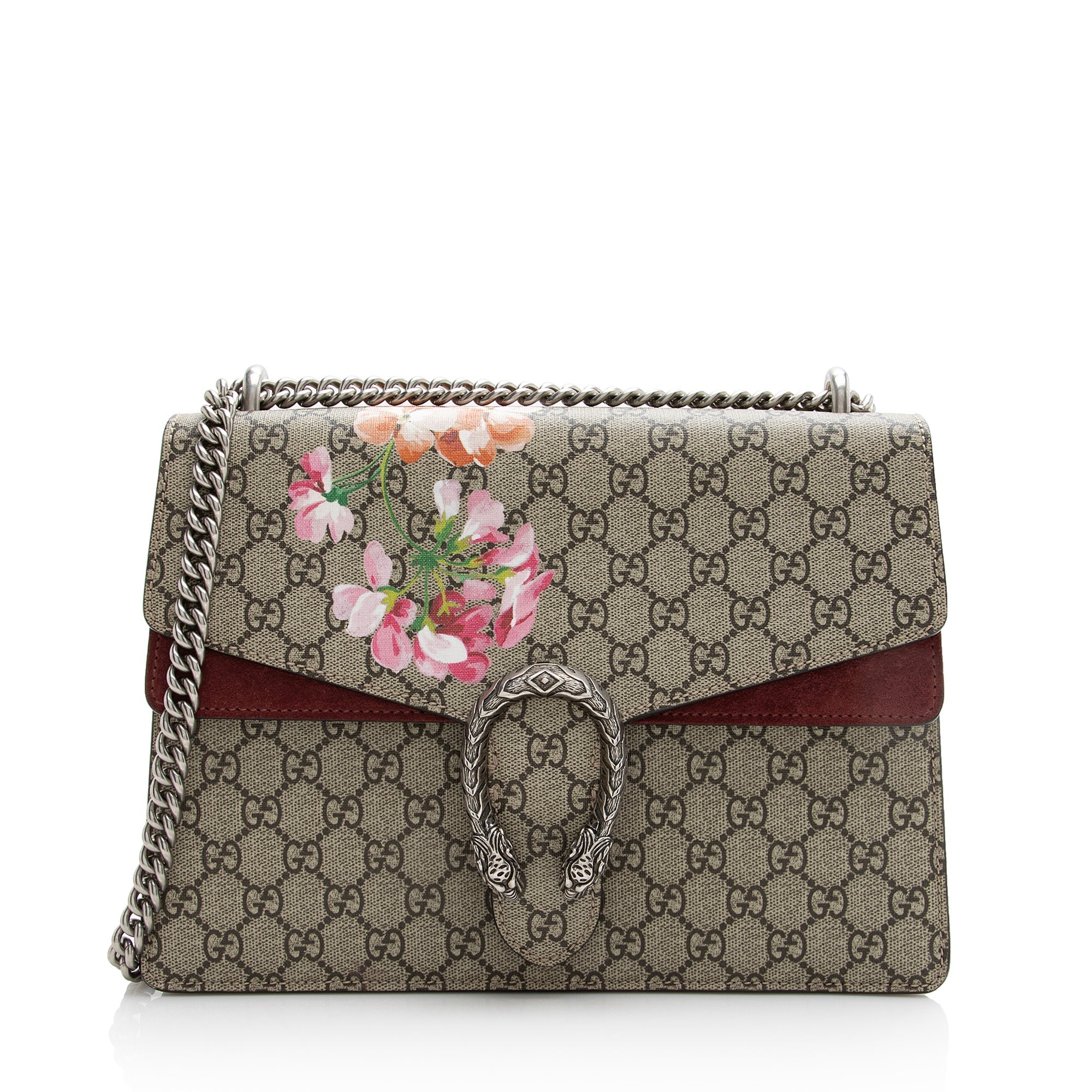 Gucci GG Supreme Blooms Dionysus Medium Shoulder Bag (SHF-22396)