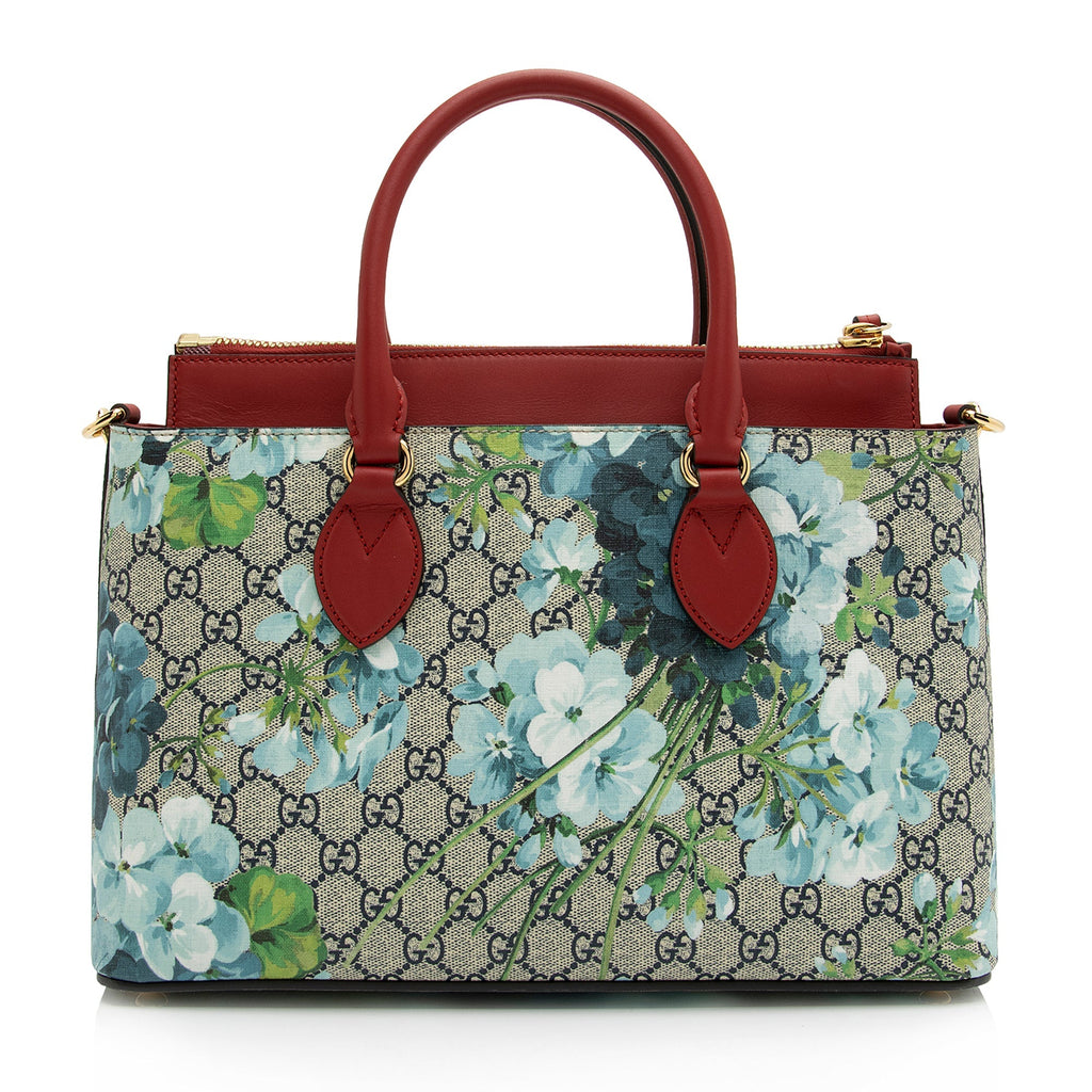 Gucci GG Supreme Blooms Medium Zip Tote (SHF-23777)